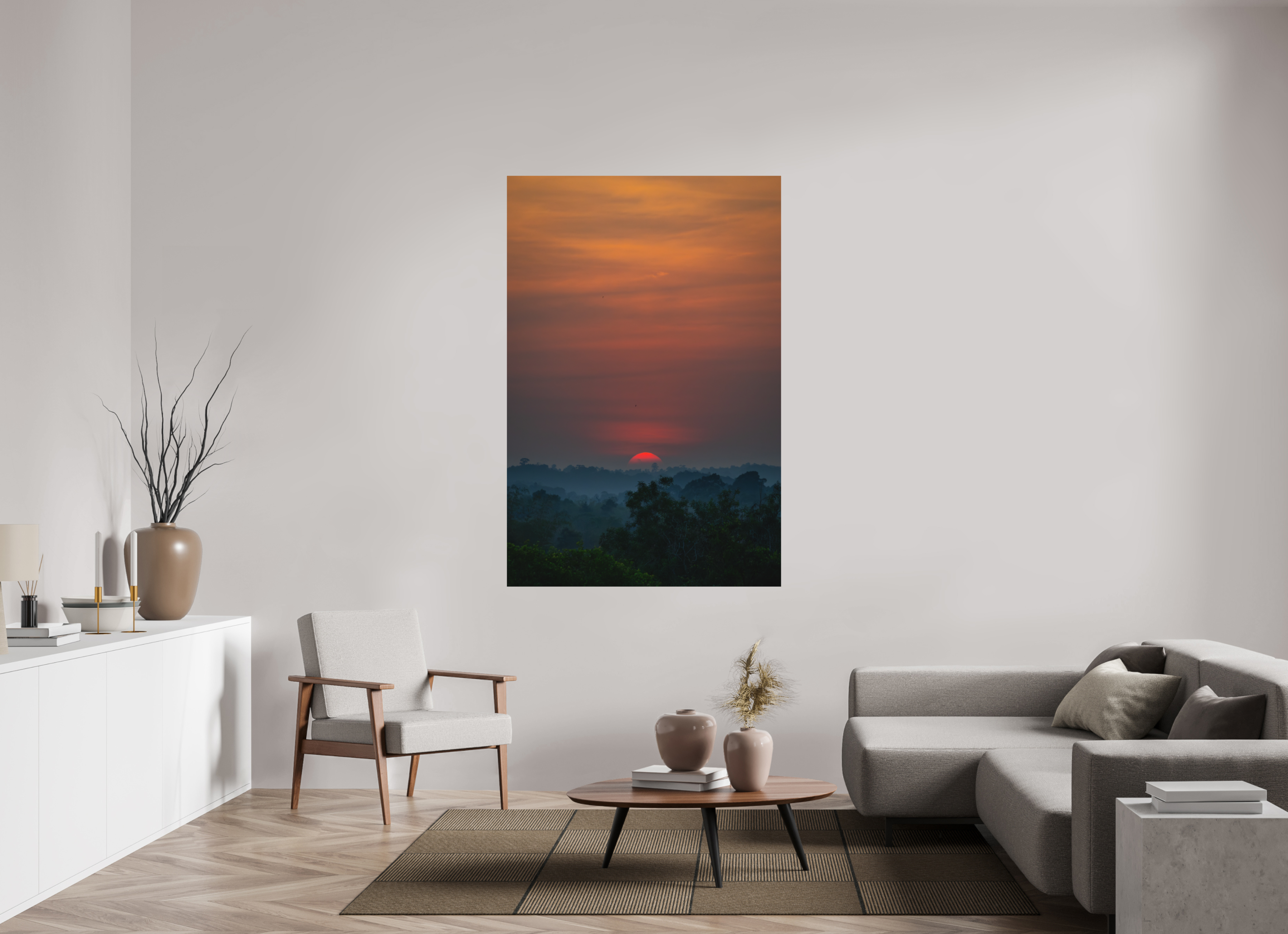 44 x 66″, Metal Rainforest Dawn