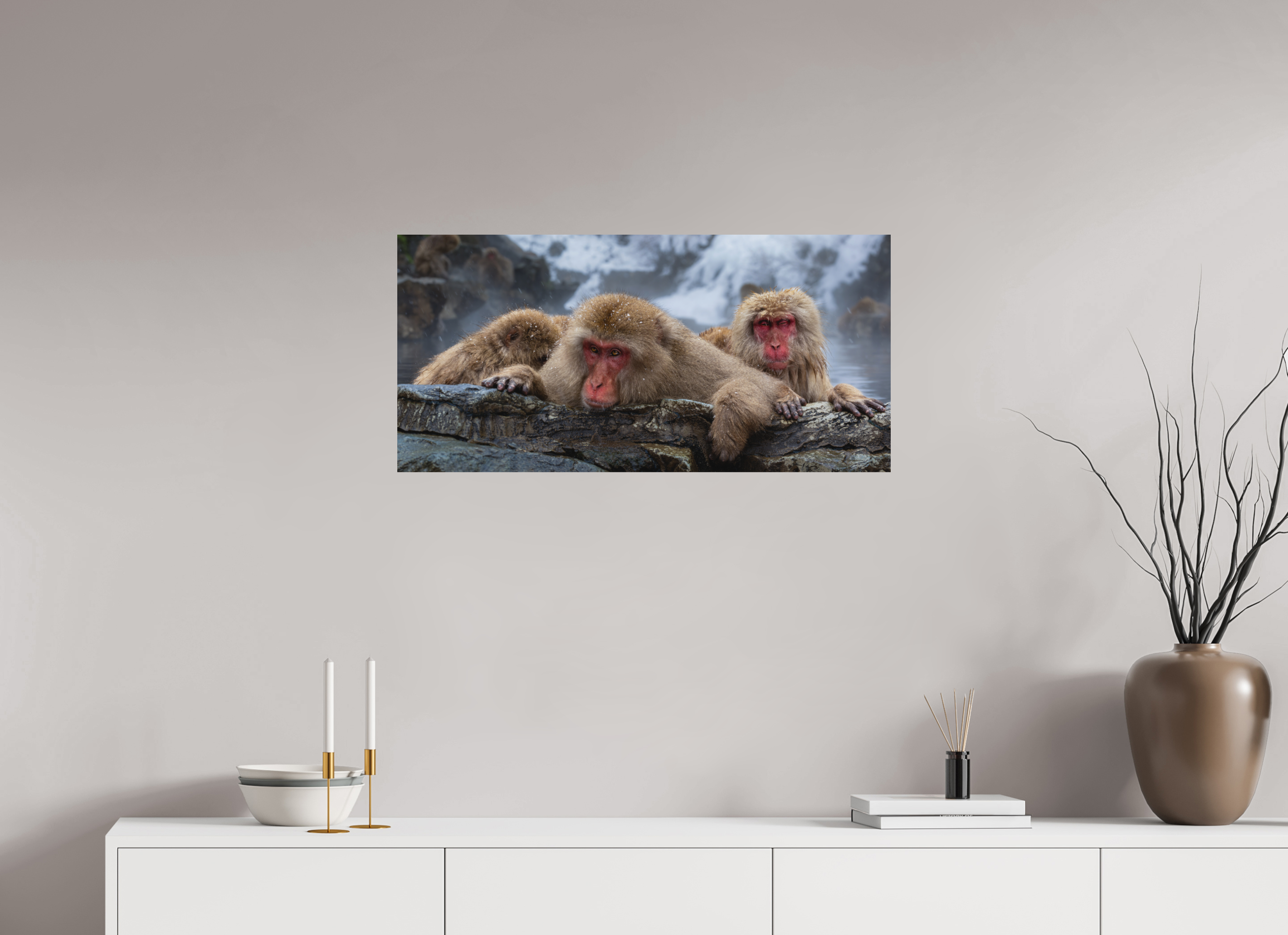 33.2 x 16″, Metal The Huddle
