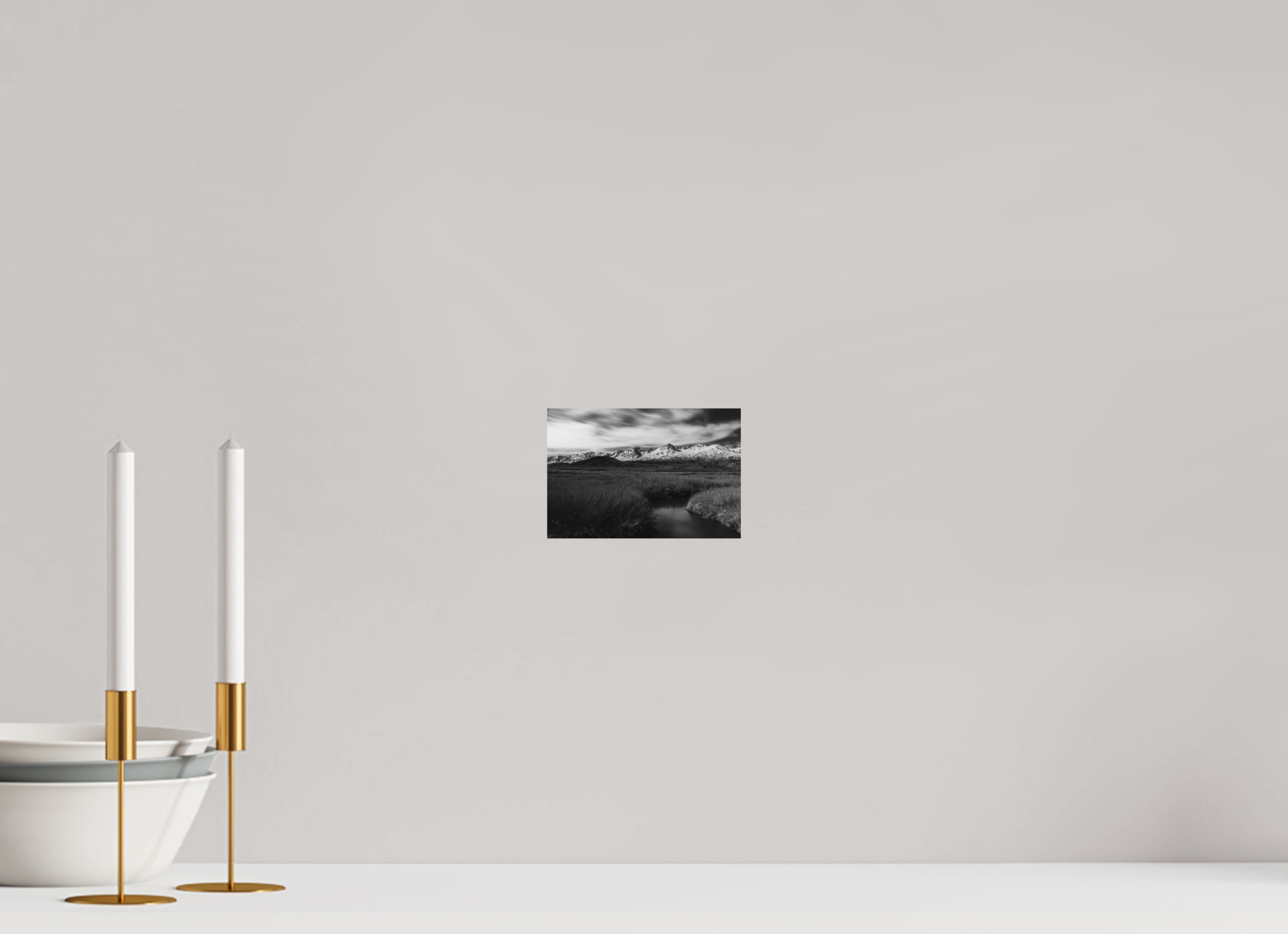 6 x 4″, Metal Eastern Sierra in Black and White