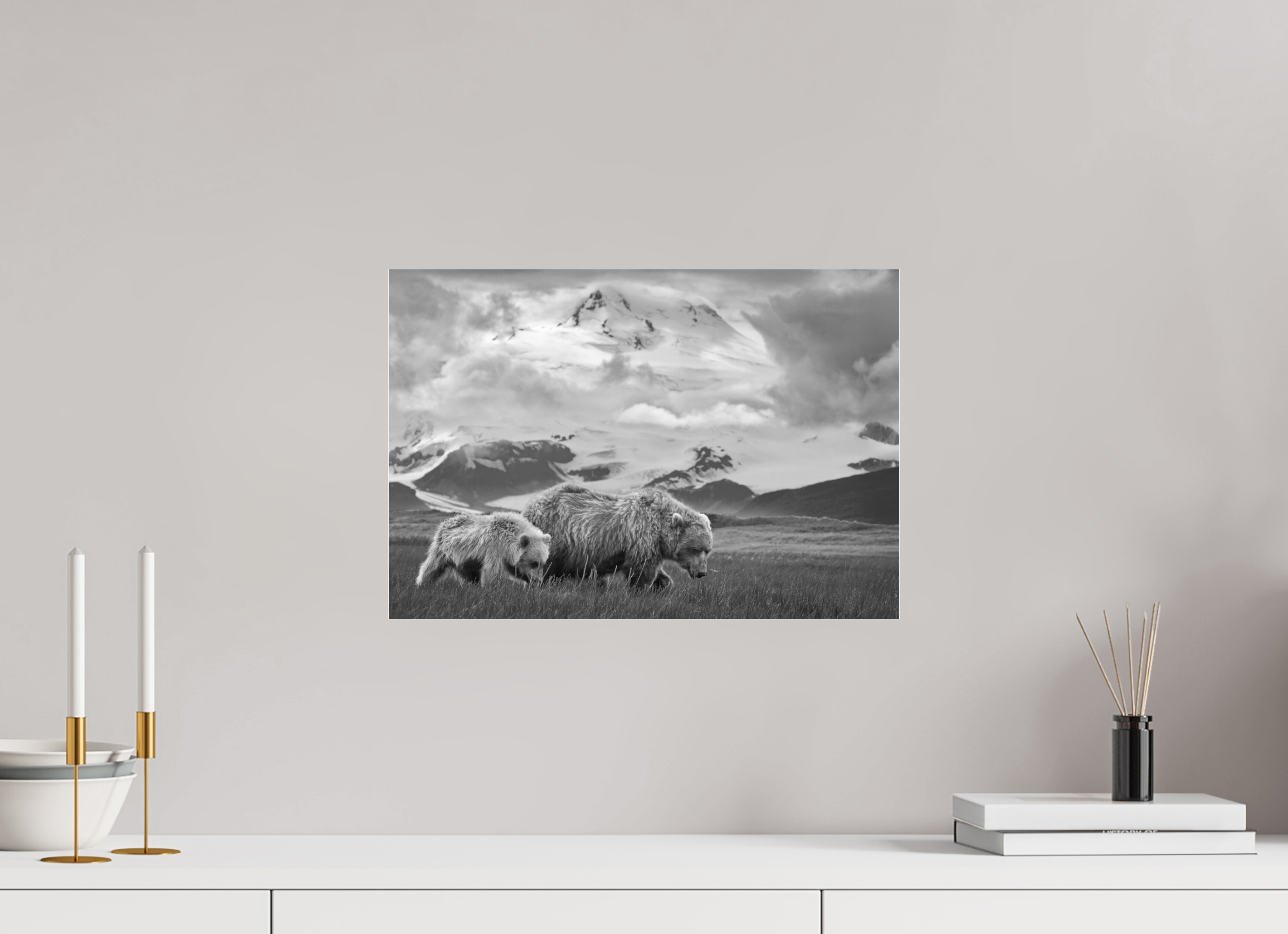 17.5 x 12″, acrylic Coastal Bears