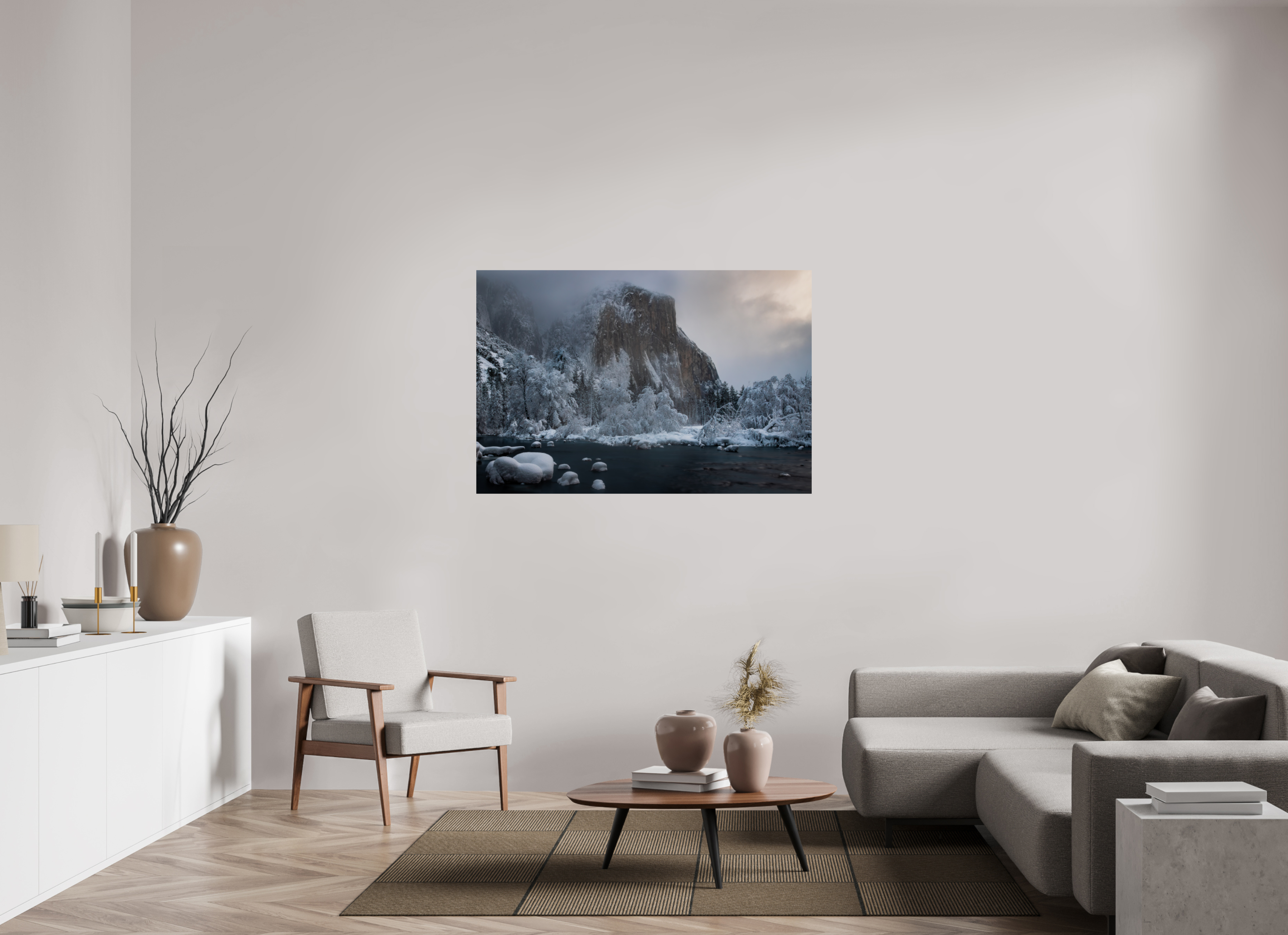 54 x 36″, Fine Art prints El Capitan in Ice and Shadow