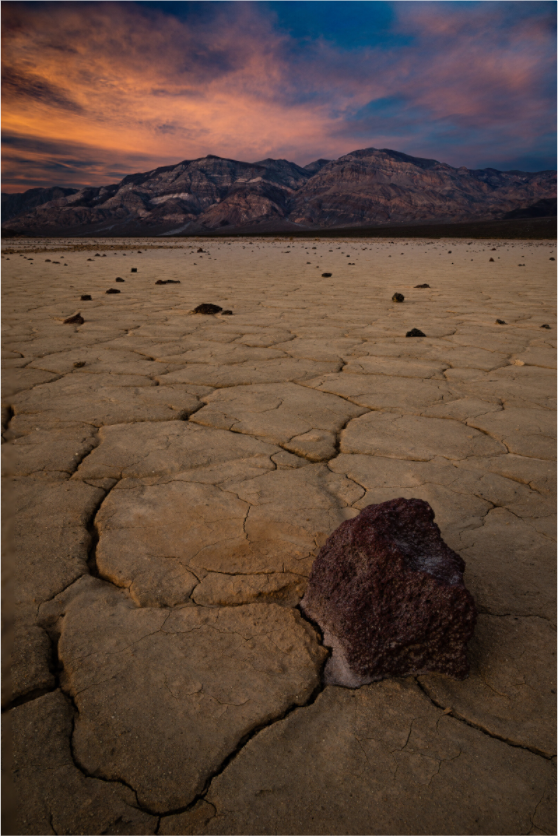 Main image Cracked Earth, Panamint Valley Sunset