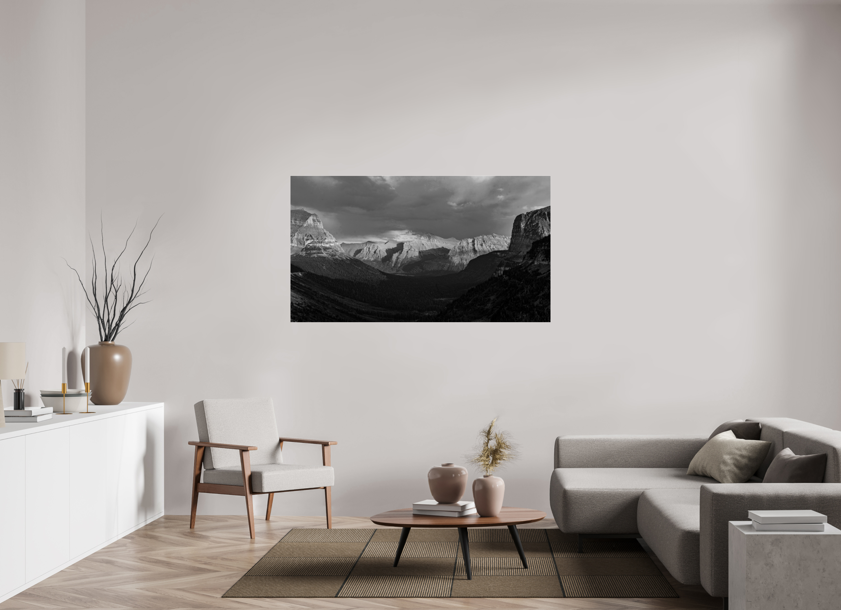 64 x 36″, acrylic Autumn in Glacier