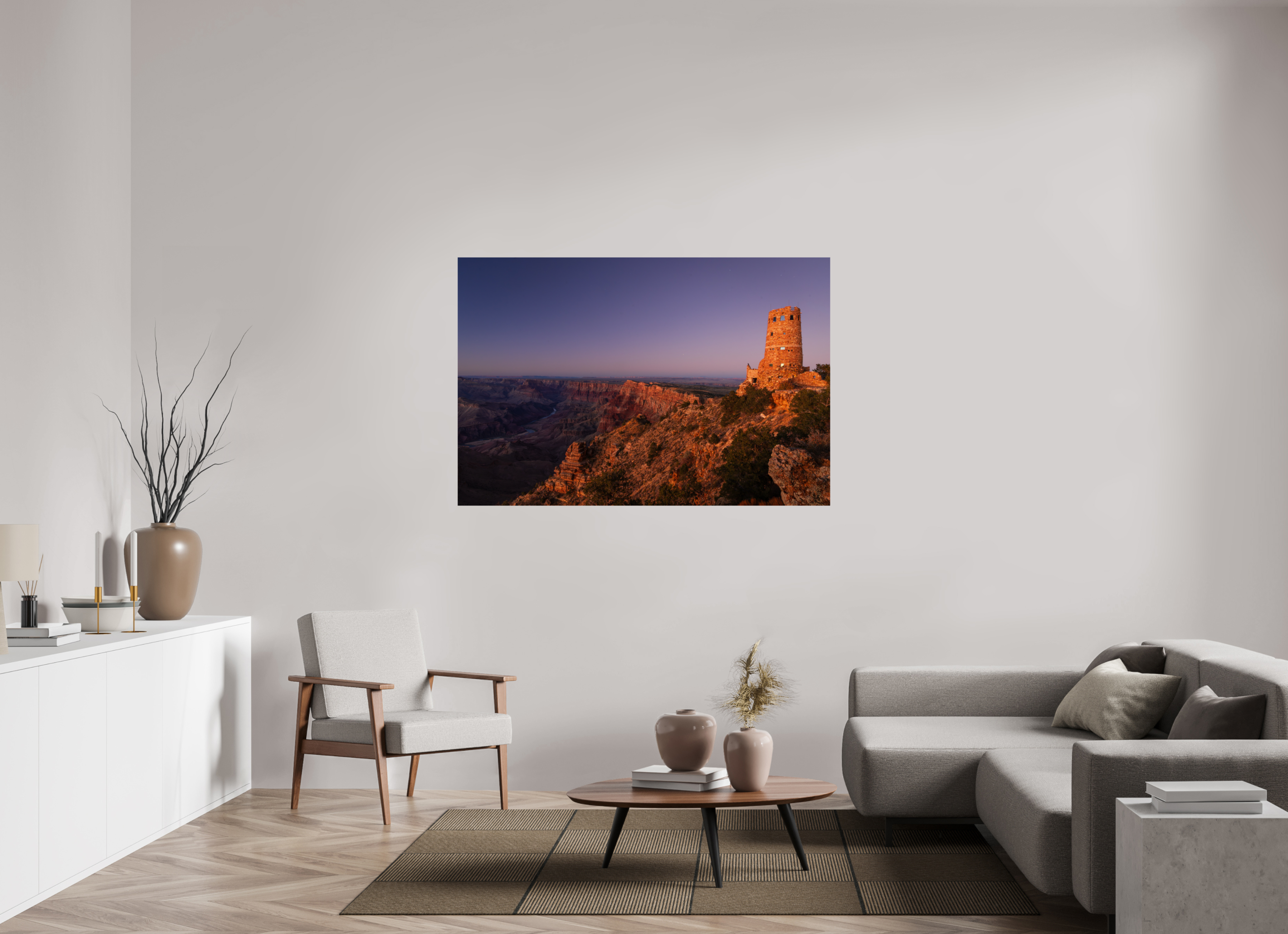 60 x 40″, Fine Art prints Desert View Watchtower at Twilight – Grand Canyon Fine Art Print