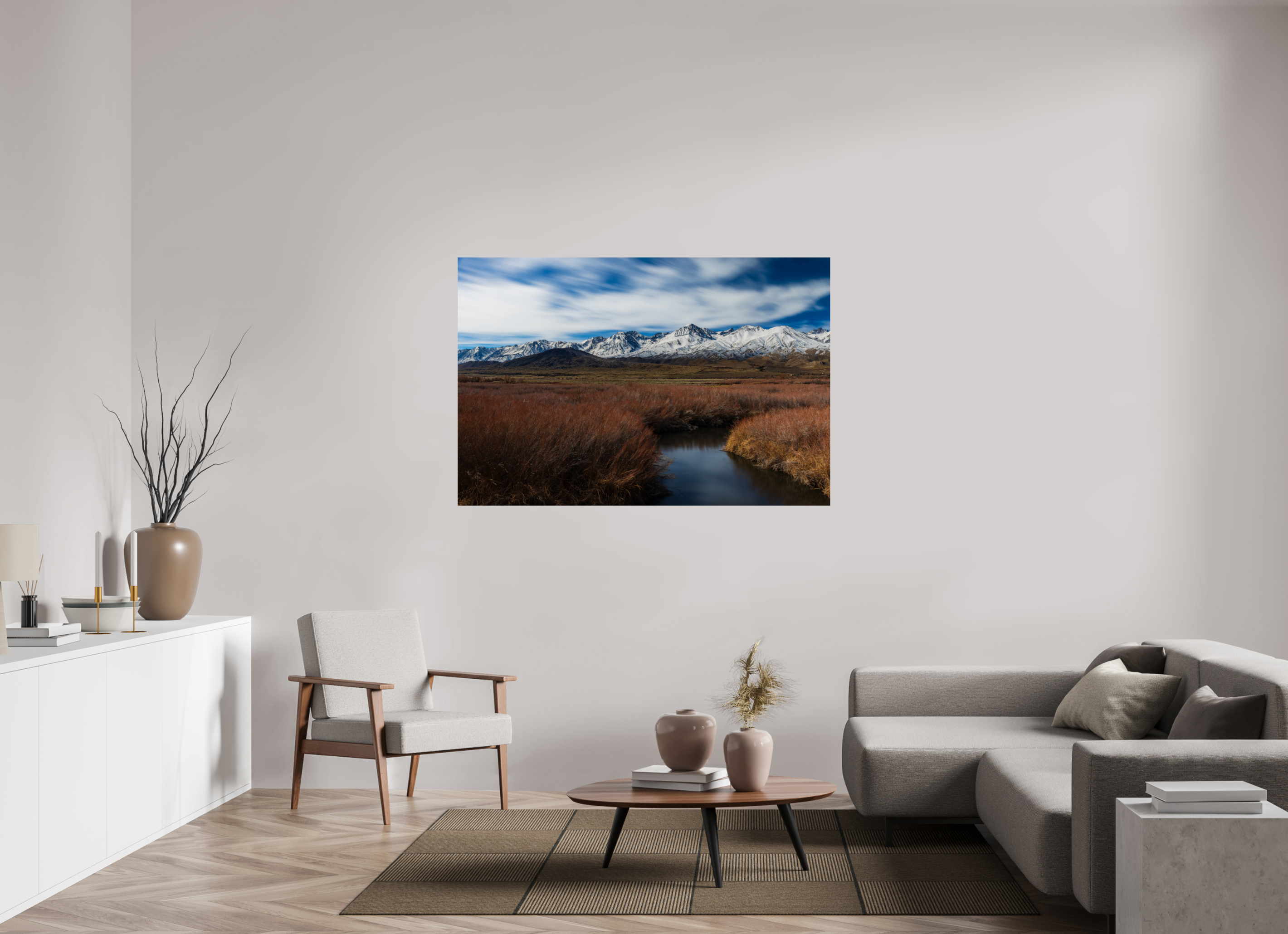 60 x 40″, Fine Art prints Eastern Sierra Autumn, Owens River