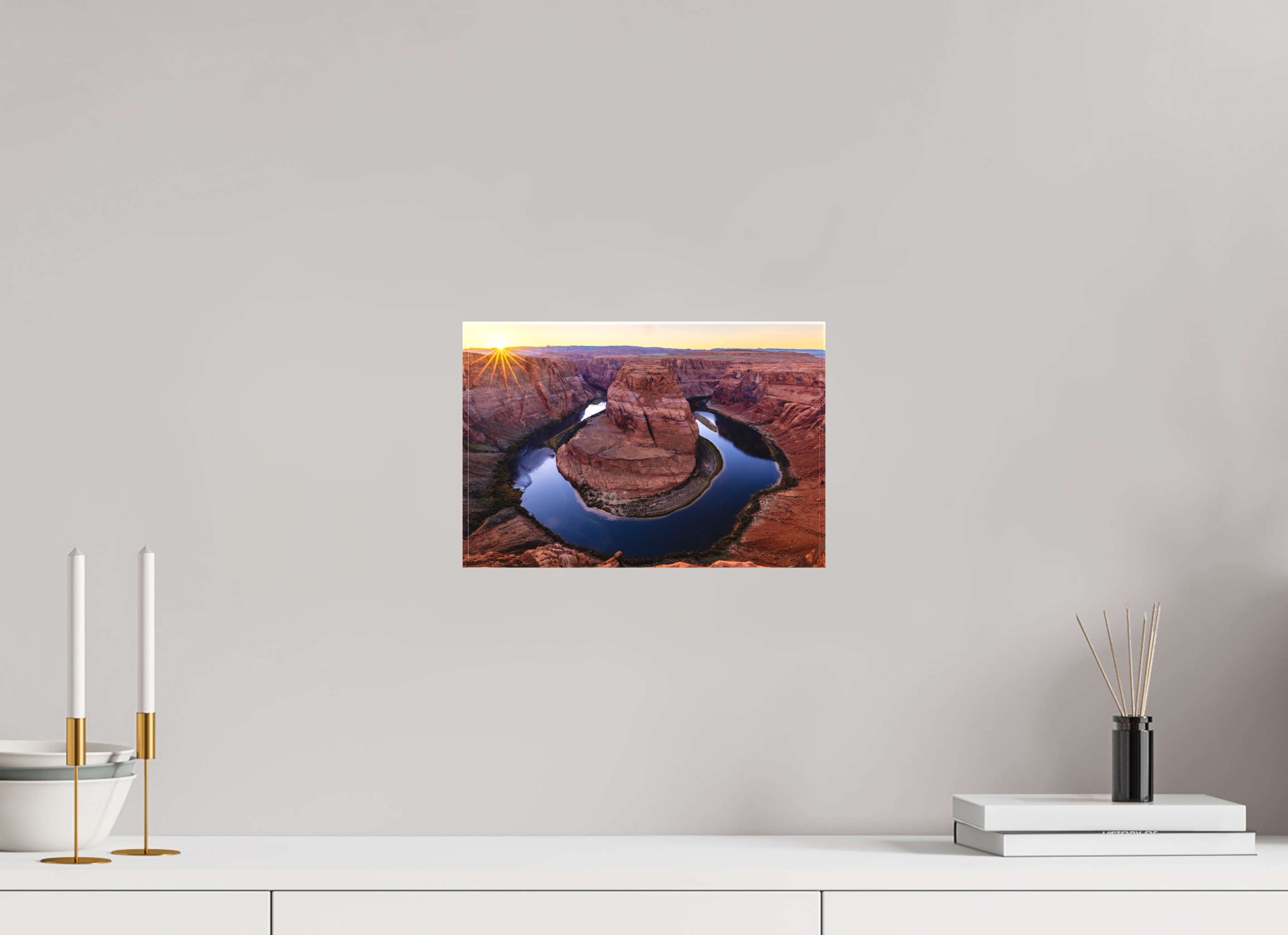 12 x 8″, Canvas Horseshoe Bend at Sunset — Colorado River, Page, Arizona