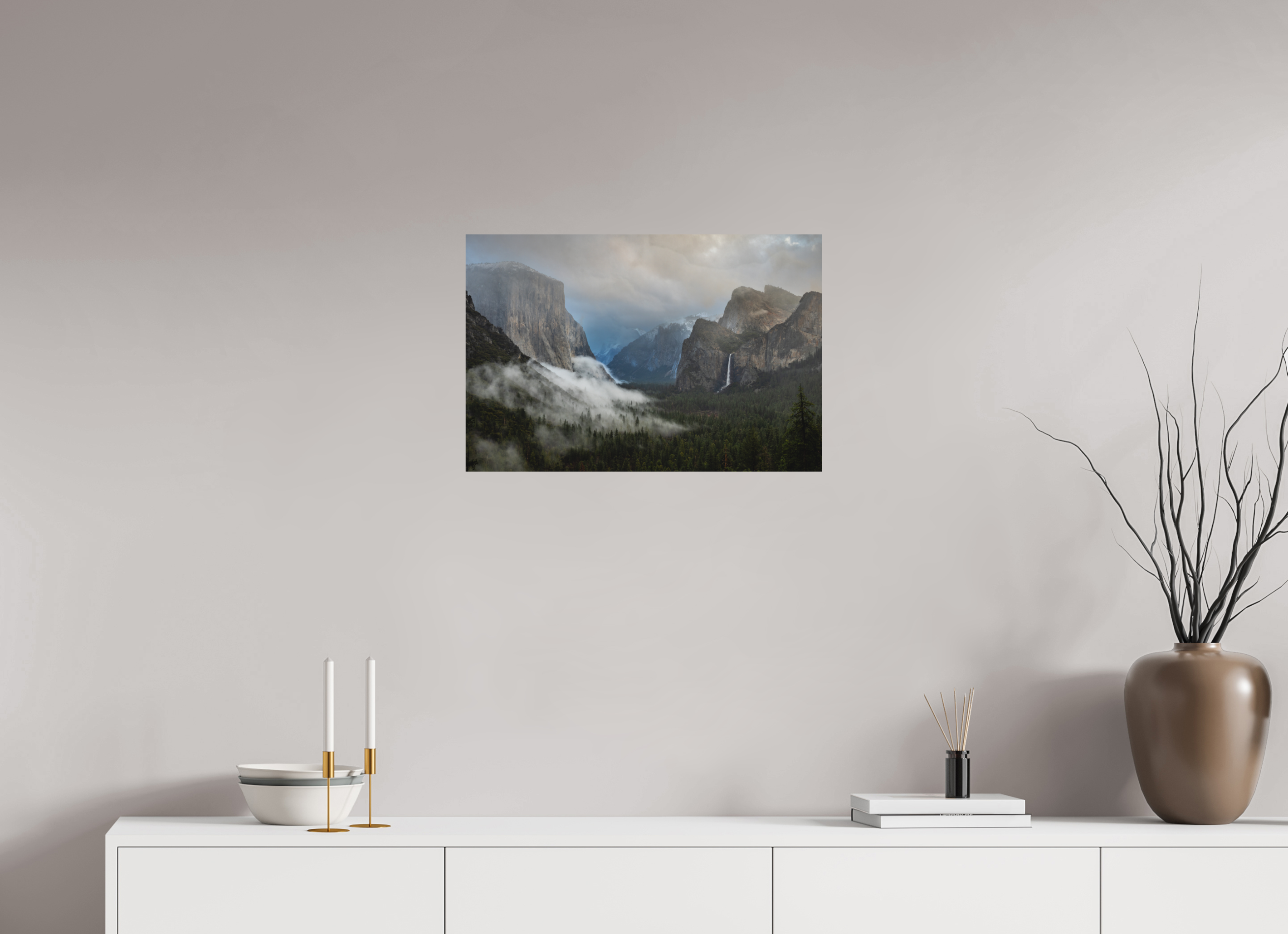 24 x 16″, Metal Morning Mist, Yosemite Valley