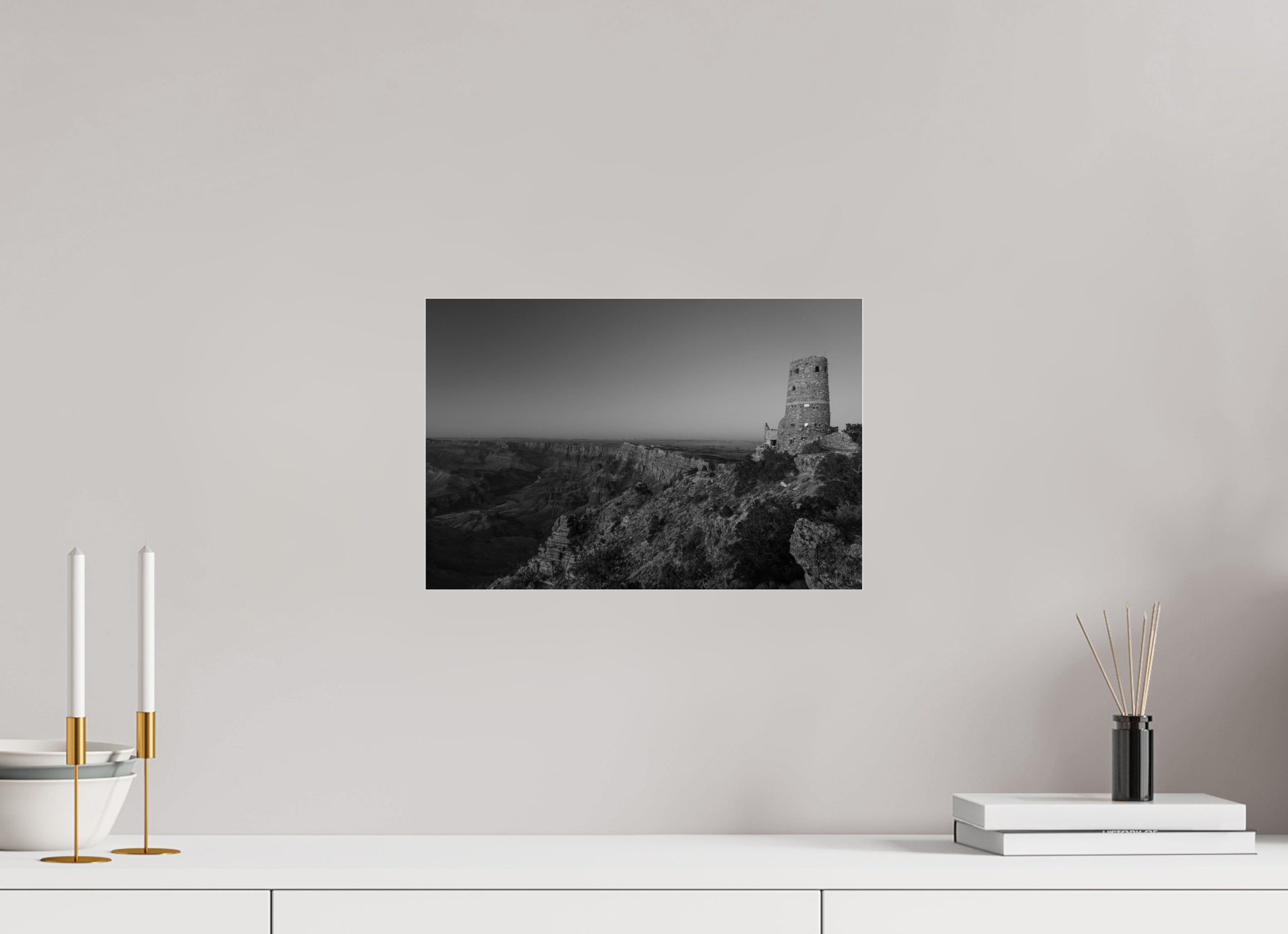 15 x 10″, acrylic Desert View Watchtower at Twilight – Grand Canyon Fine Art Print