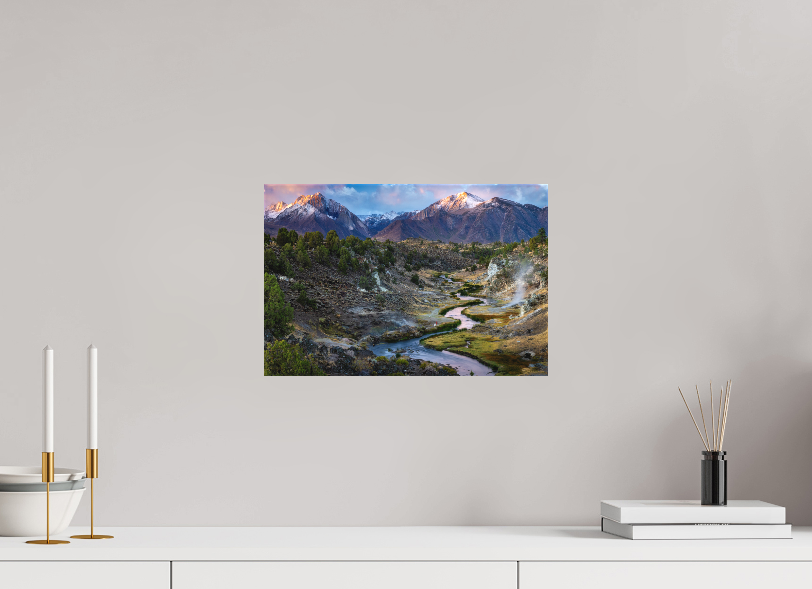 15 x 10″, Canvas Hot Creek Sierra Glow – Eastern Sierra Nevada Fine Art Photography Print