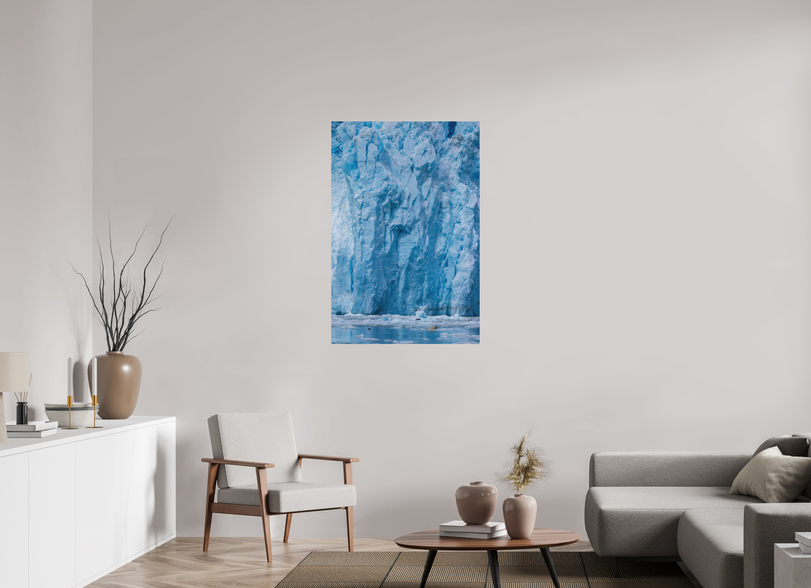 30 x 45″, Metal Ancient Ice