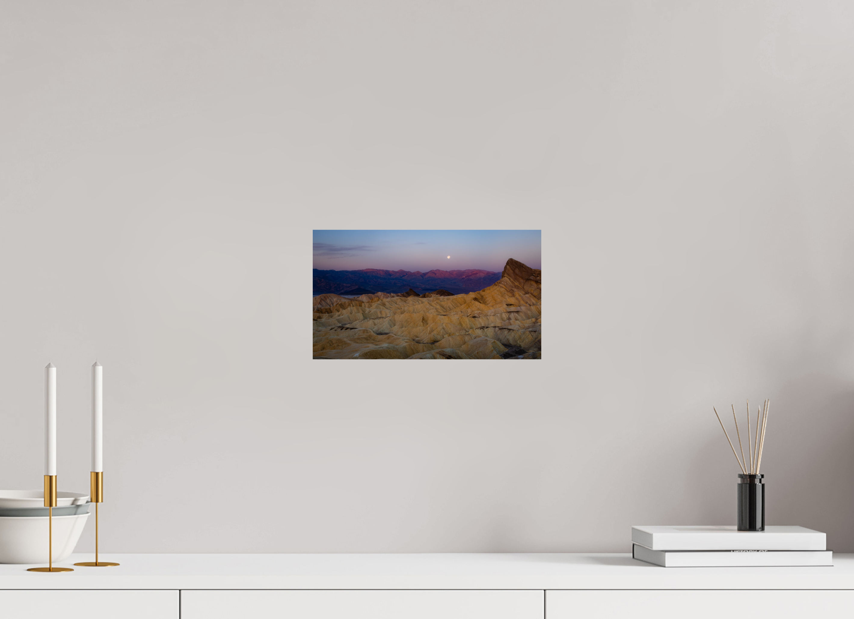 12 x 6.8″, Fine Art prints Moonrise Over Zabriskie Point