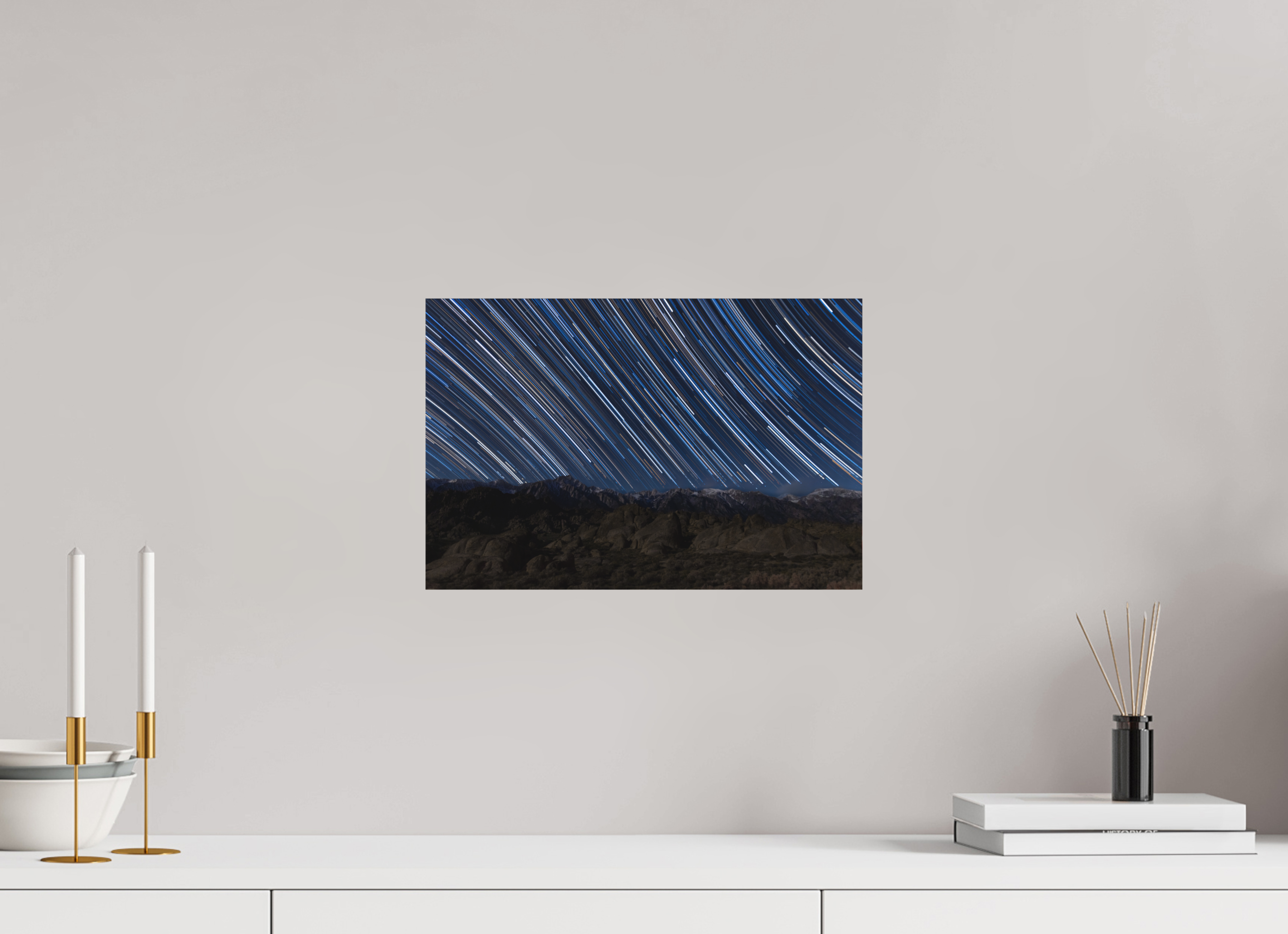 15 x 10″, Metal STAR TRAILS