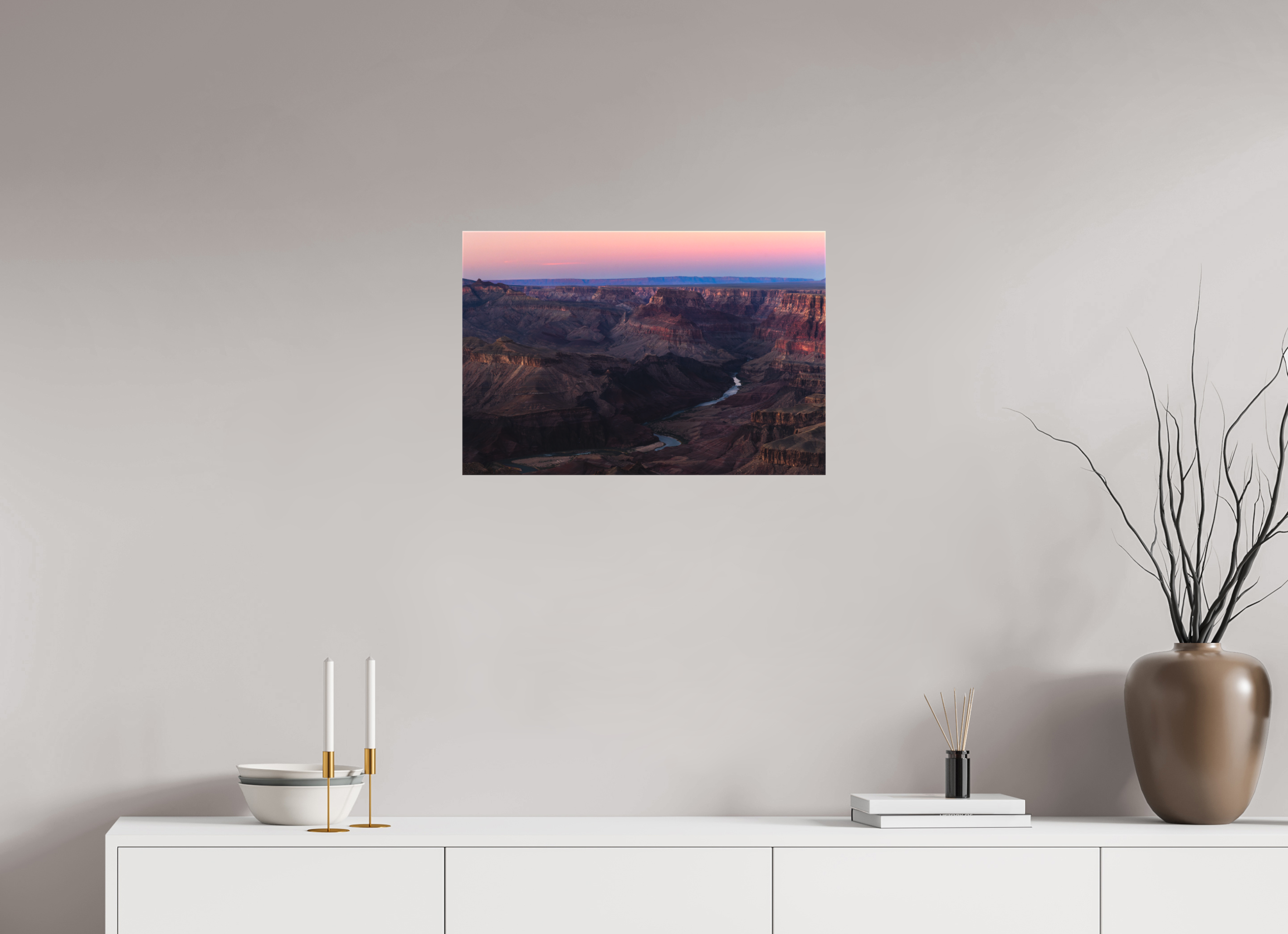 24 x 16″, Canvas Grand Canyon River View – Layered Rock Formations Fine Art Print