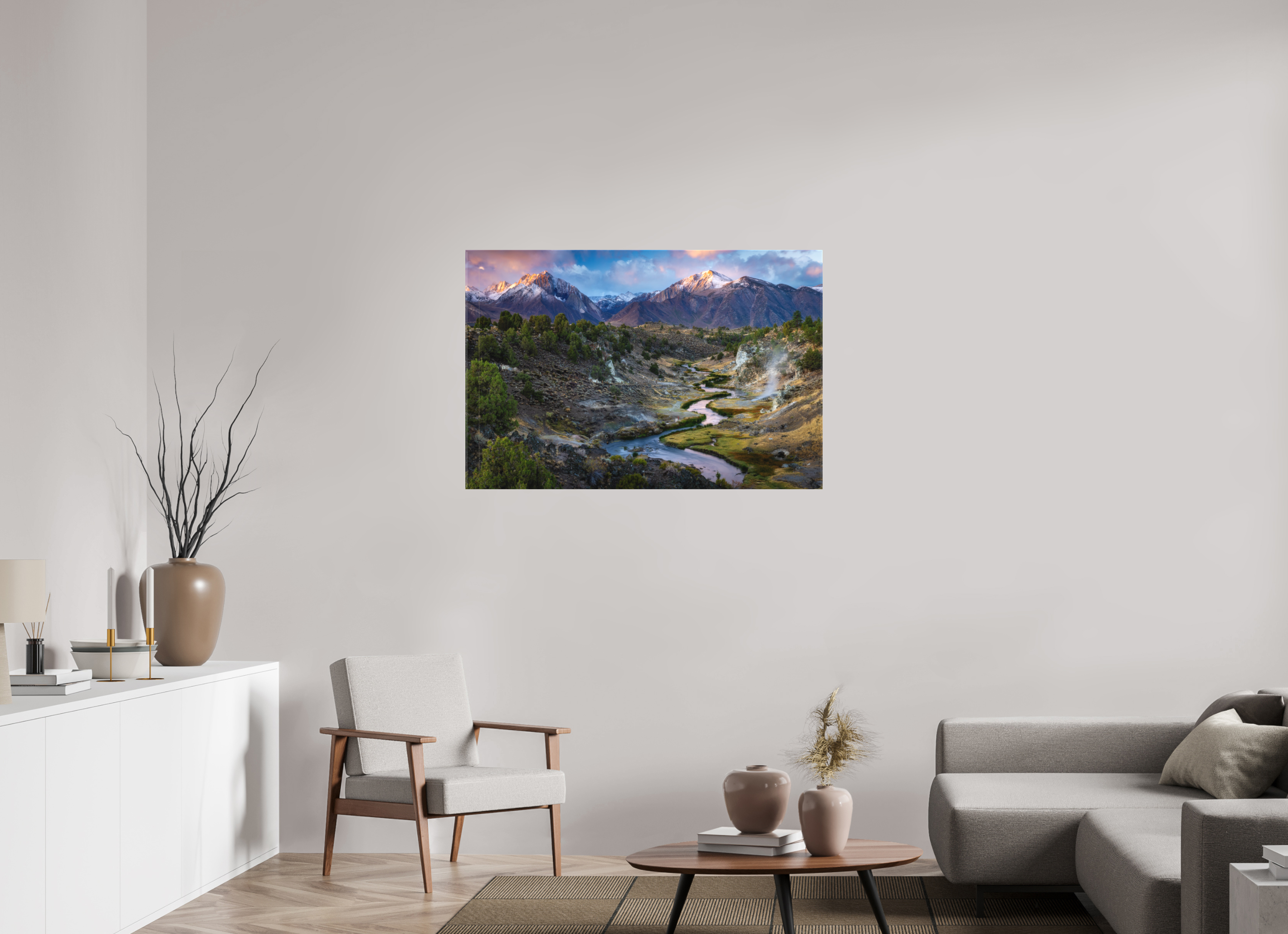 45 x 30″, Canvas Hot Creek Sierra Glow – Eastern Sierra Nevada Fine Art Photography Print