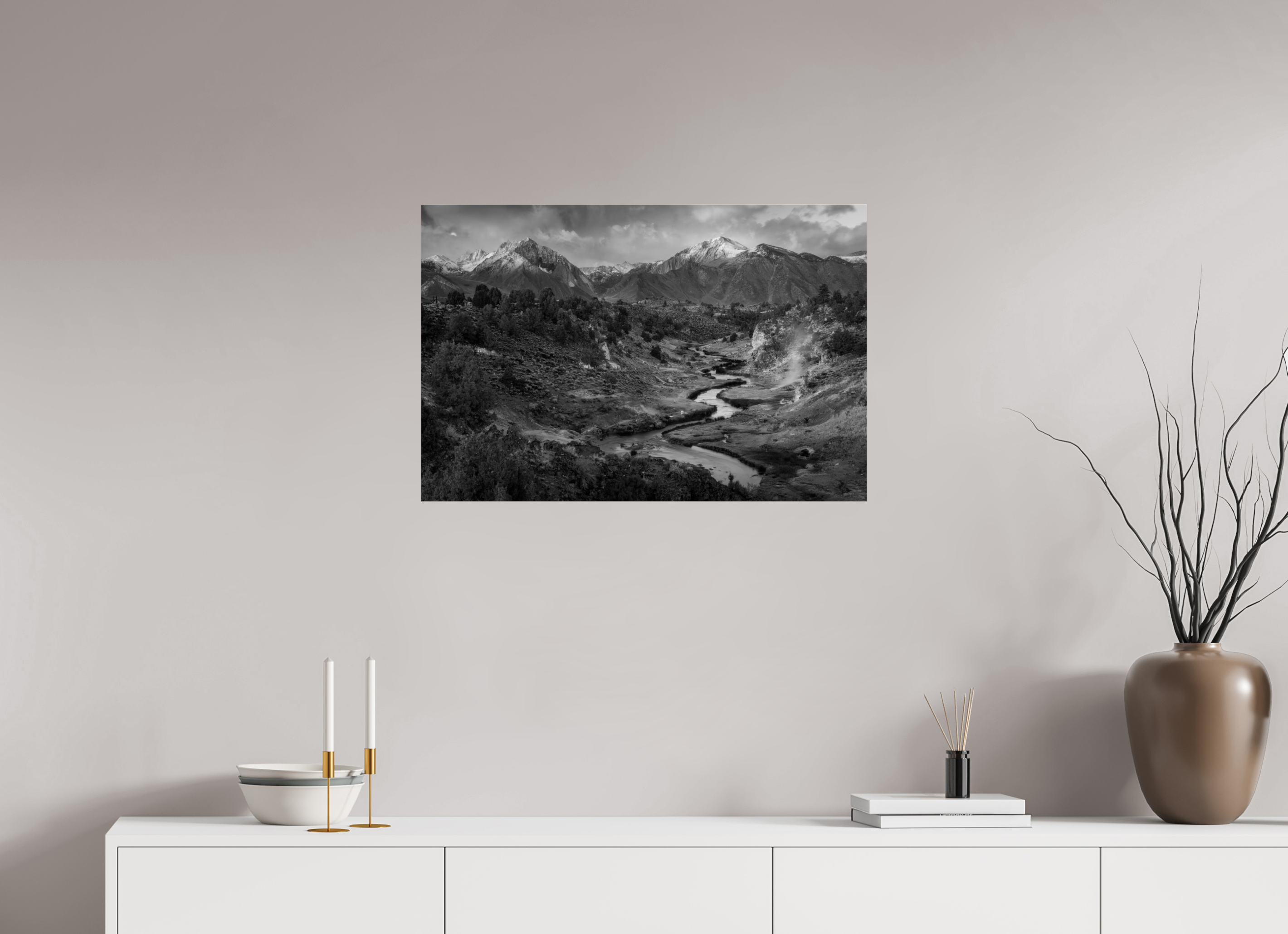 30 x 20″, acrylic Hot Creek Sierra Glow – Eastern Sierra Nevada Fine Art Photography Print