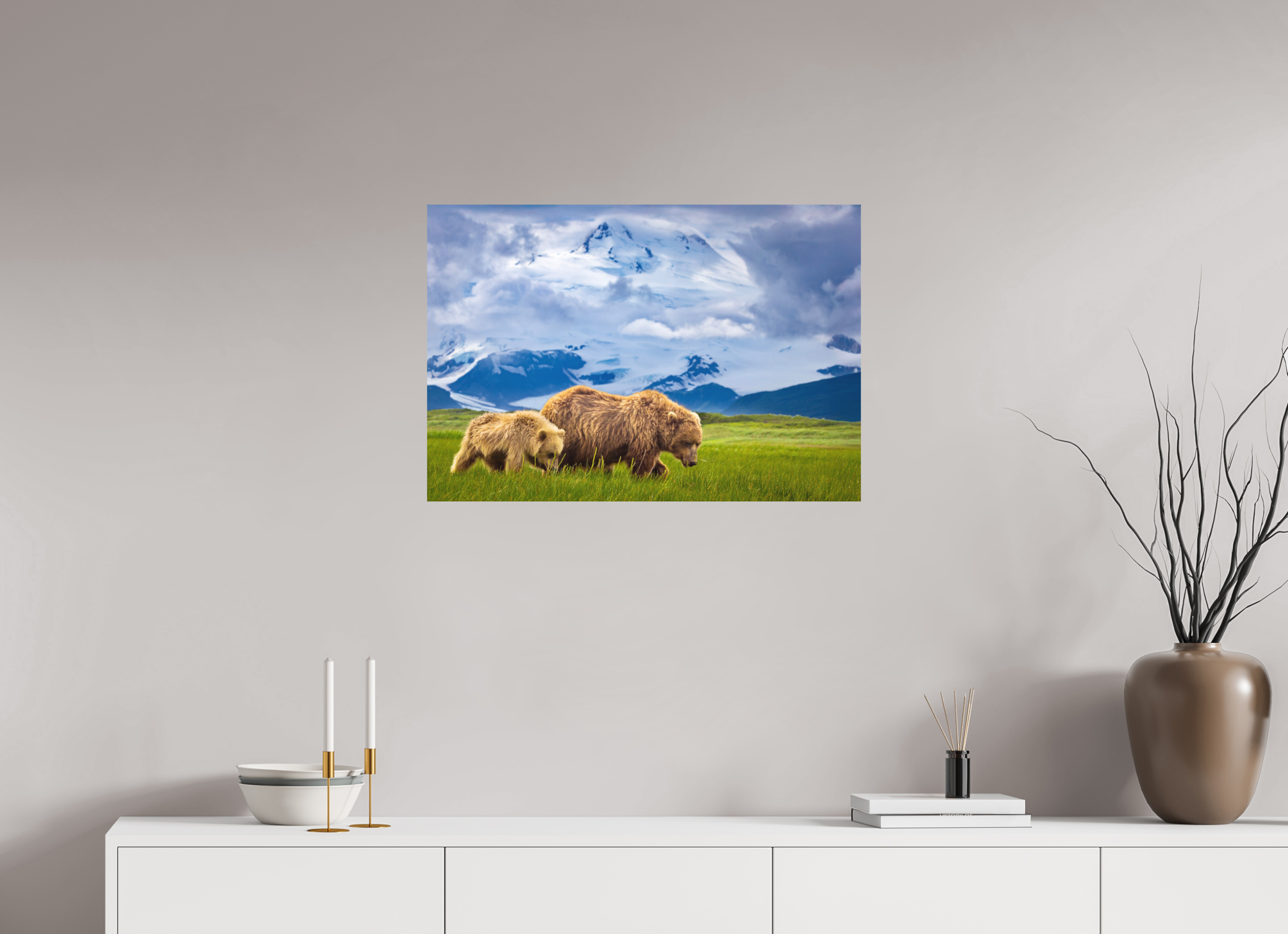 29.2 x 20″, Metal Coastal Bears