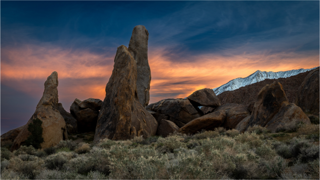 Main image Shark Fin Sunset, Alabama Hills