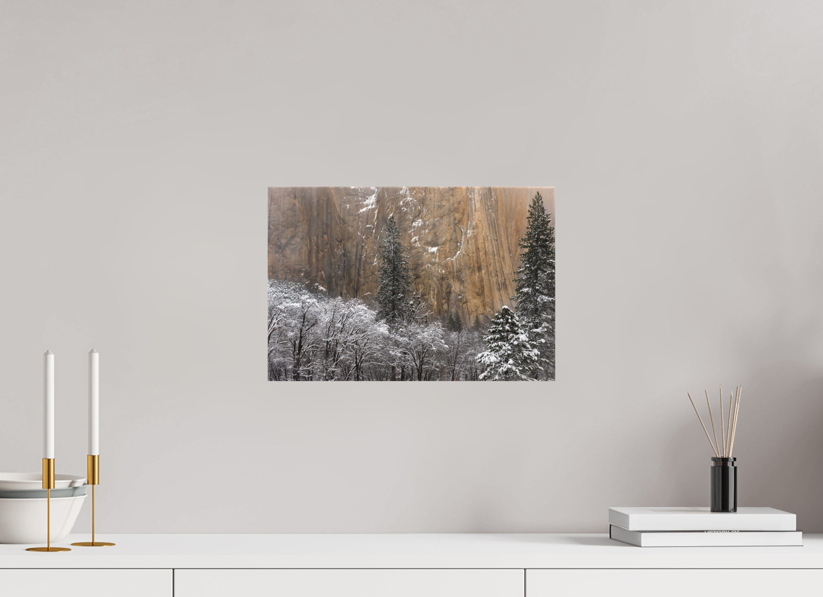 15 x 10″, Canvas El Capitan in Winter, Close