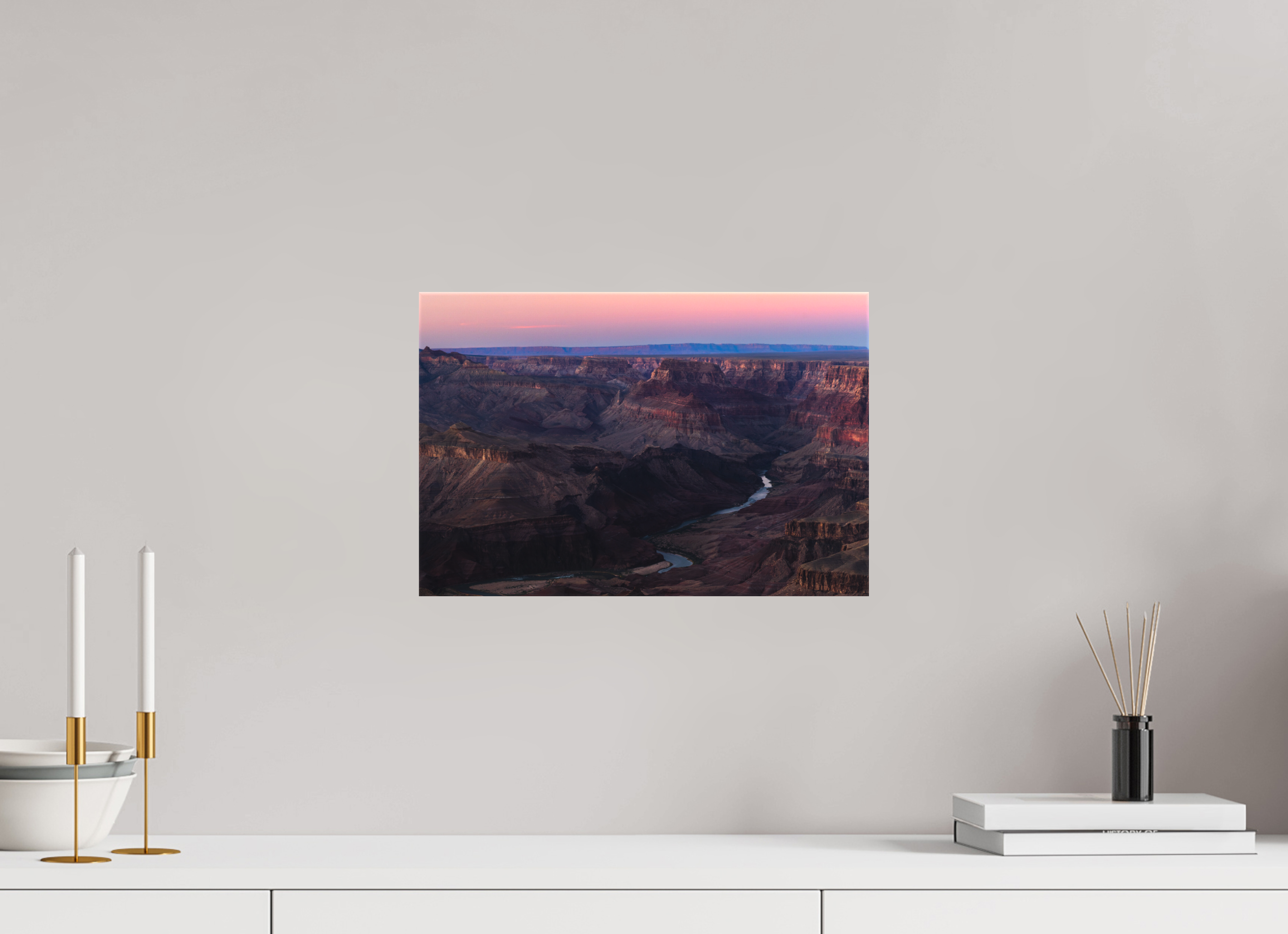 15 x 10″, Canvas Grand Canyon River View – Layered Rock Formations Fine Art Print