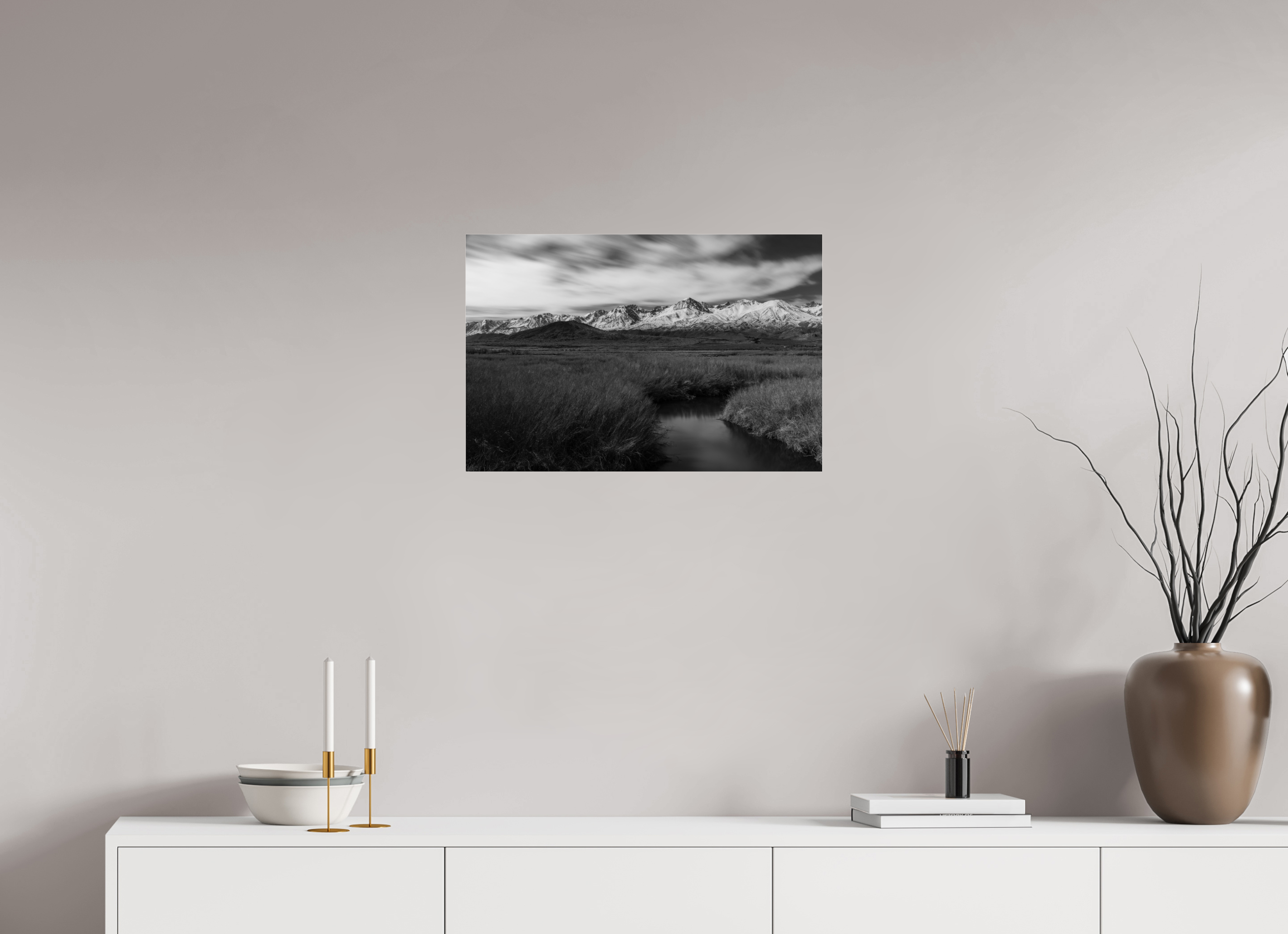 24 x 16″, acrylic Eastern Sierra Autumn, Owens River
