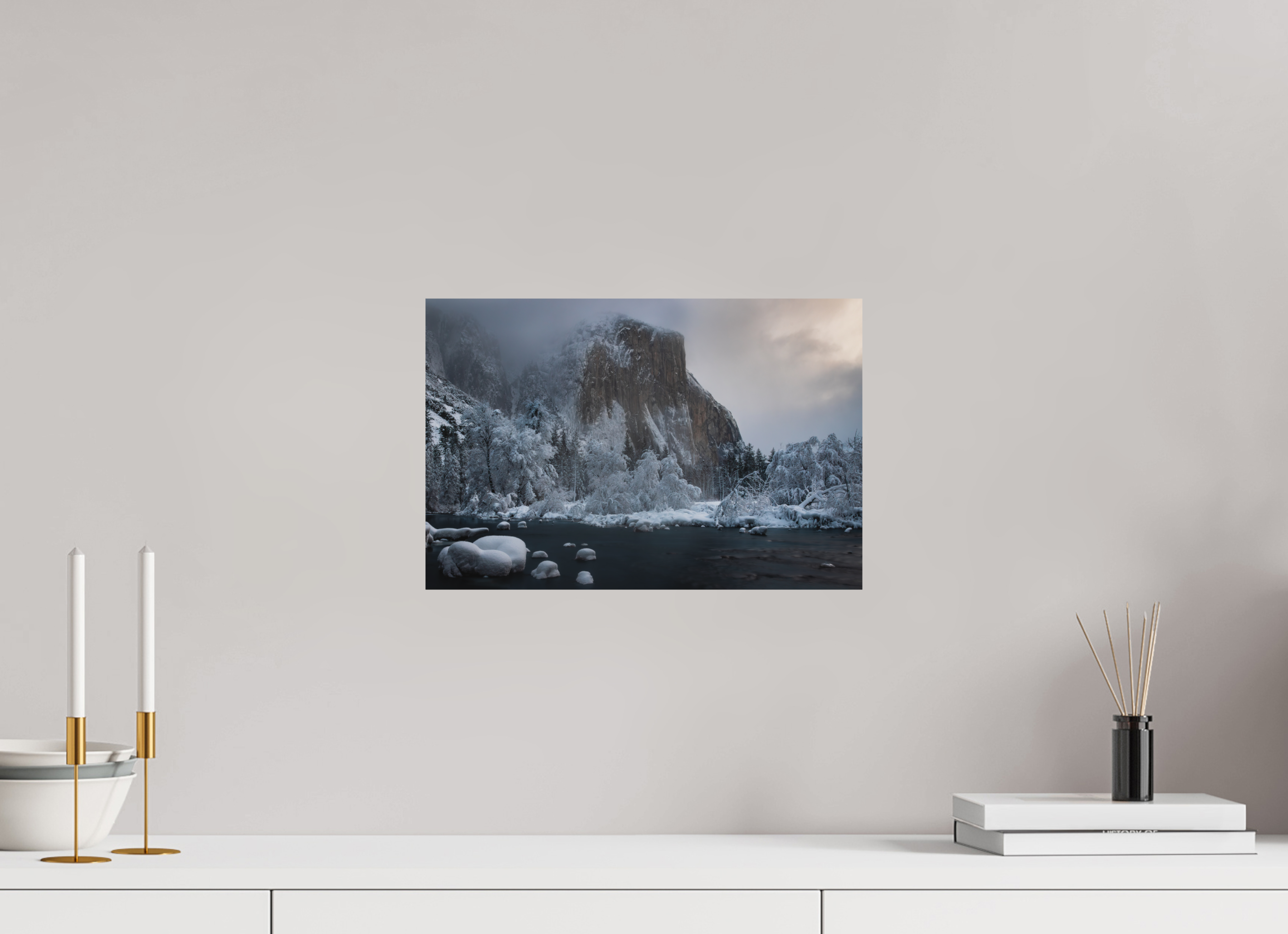 15 x 10″, Metal El Capitan in Ice and Shadow
