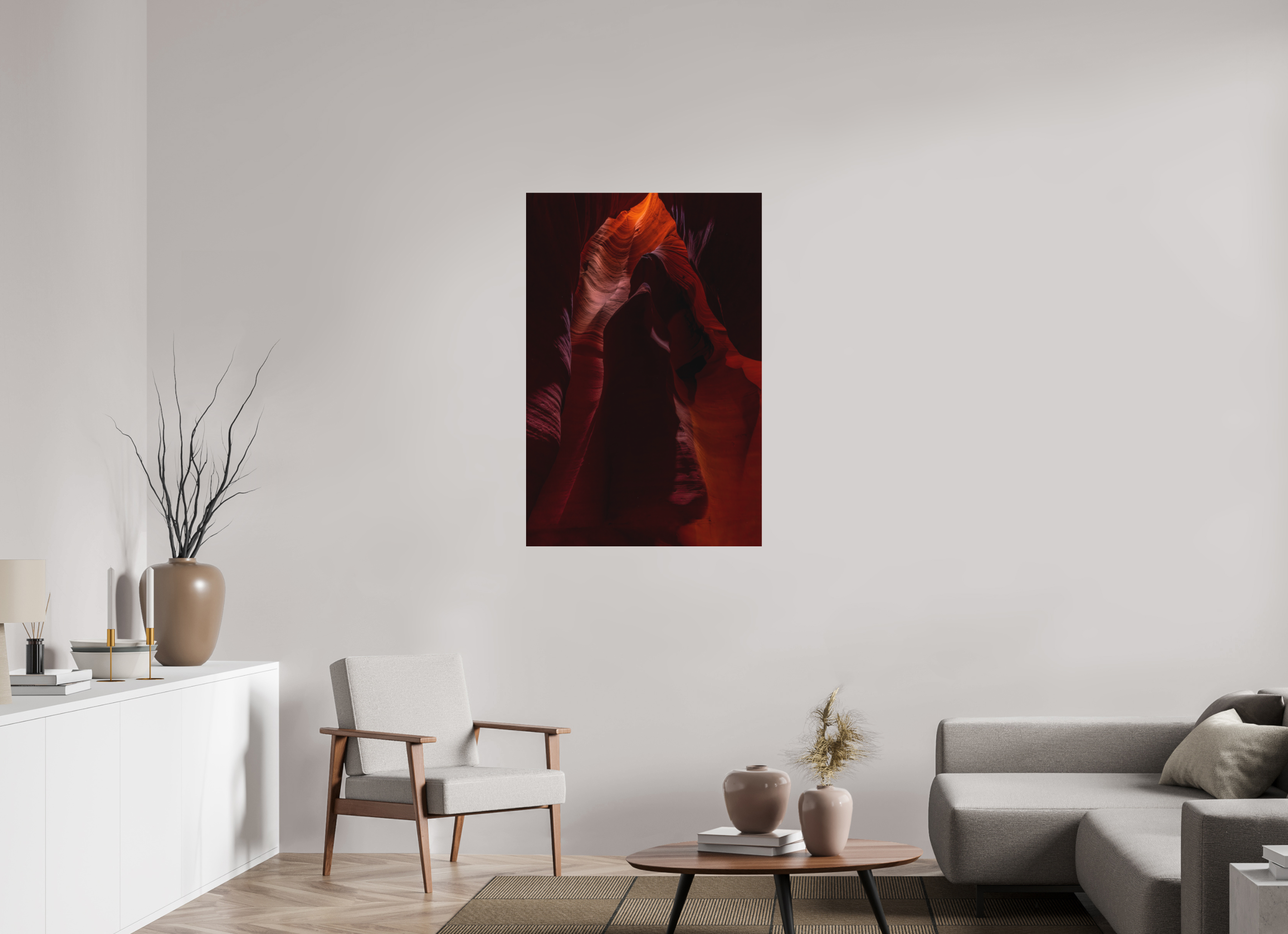 30 x 45″, Metal Slot Canyon Glow – Antelope Canyon Fine Art Photography Print