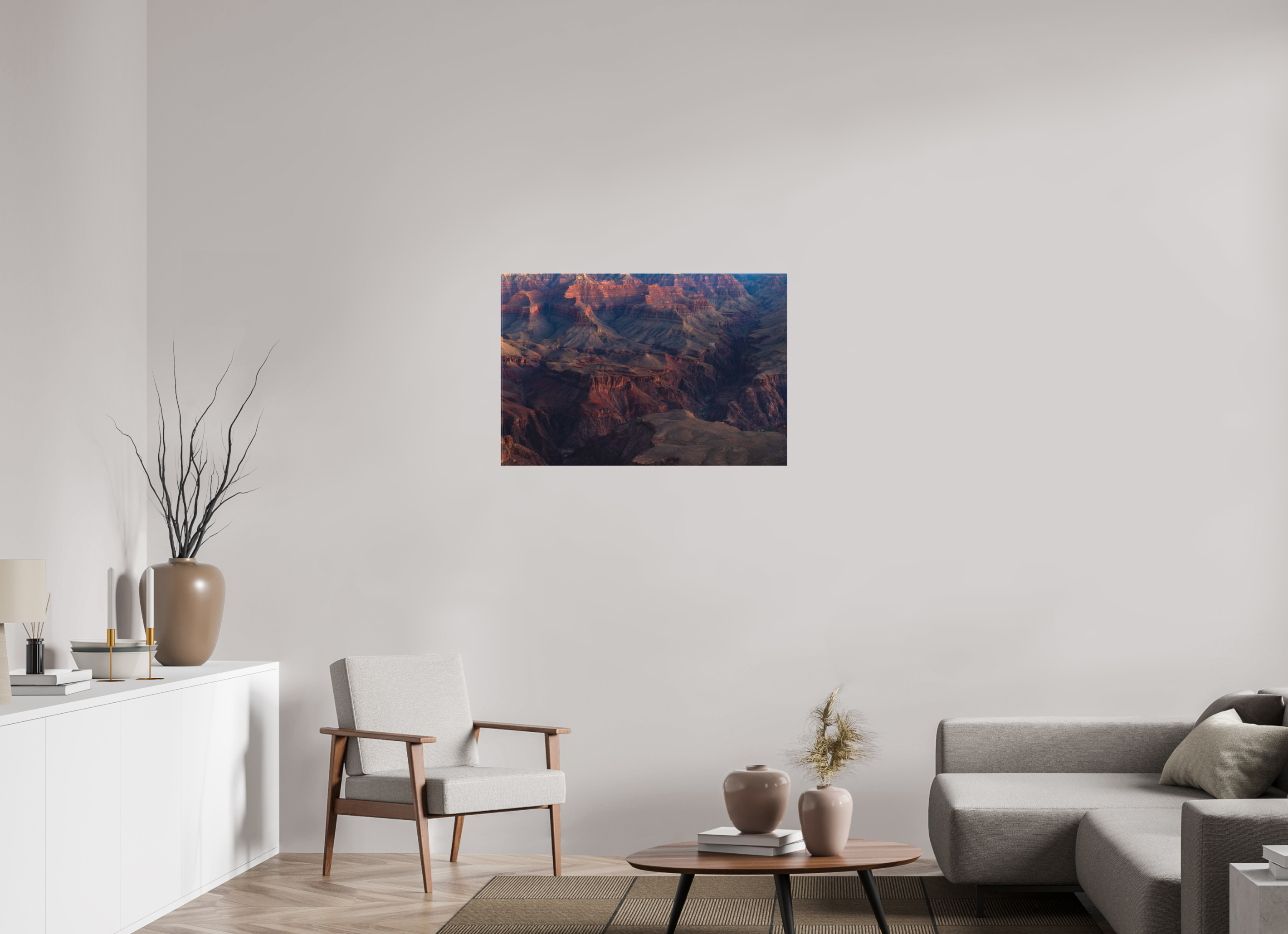 36 x 24″, Canvas Grand Canyon River View – Layered Rock Formations Fine Art Print