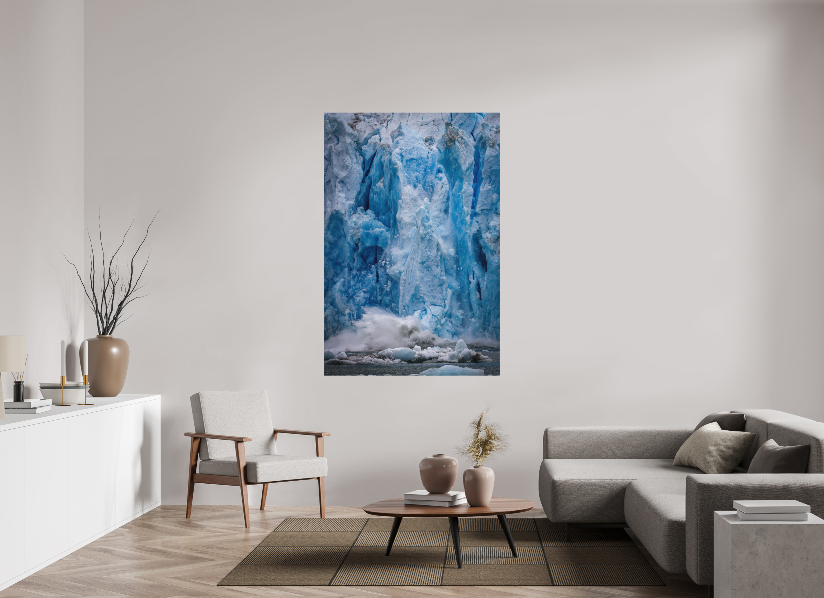 44 x 66″, Metal BLUE GLACIER