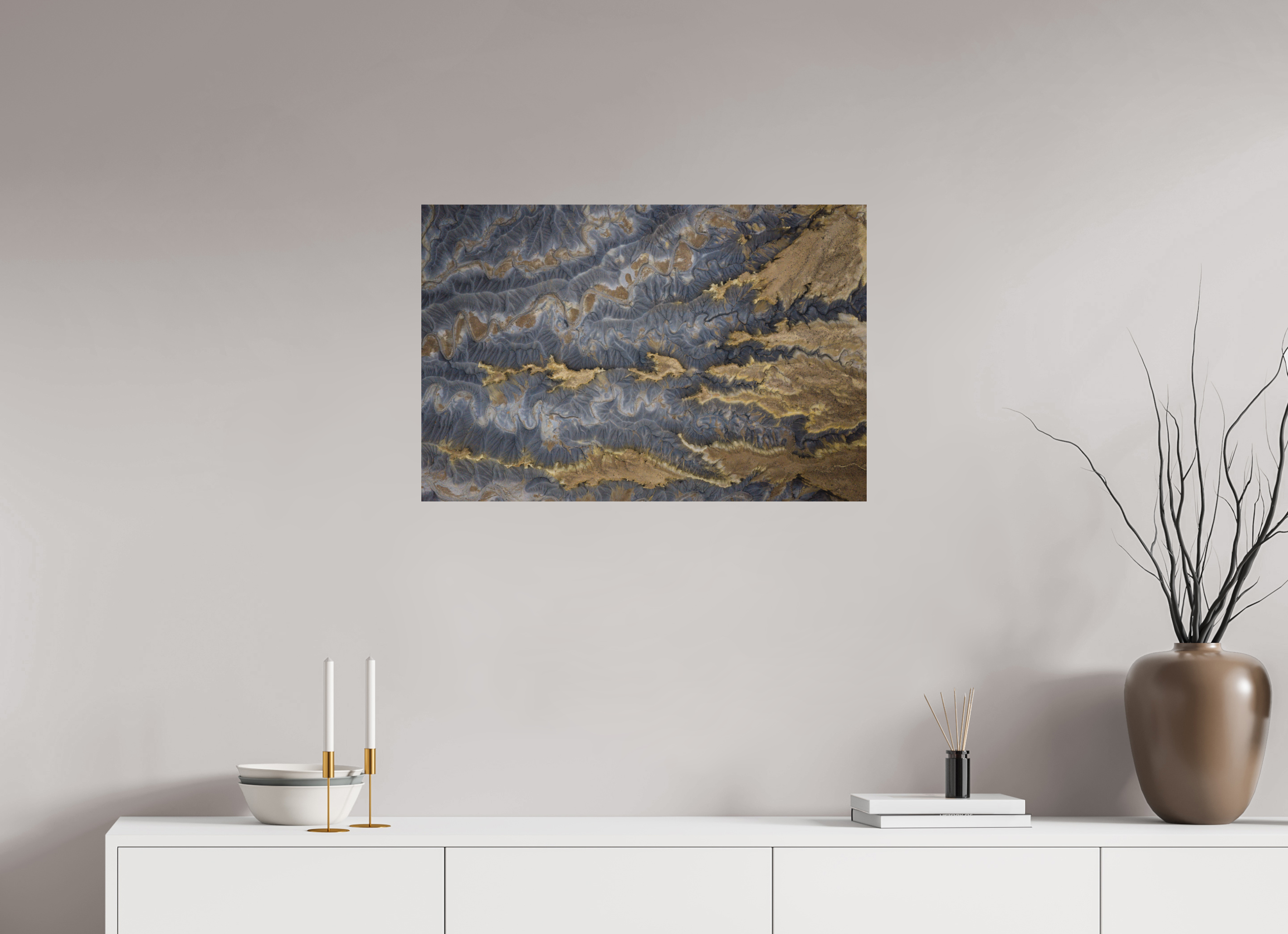 30 x 20″, Metal ERODED EARTH