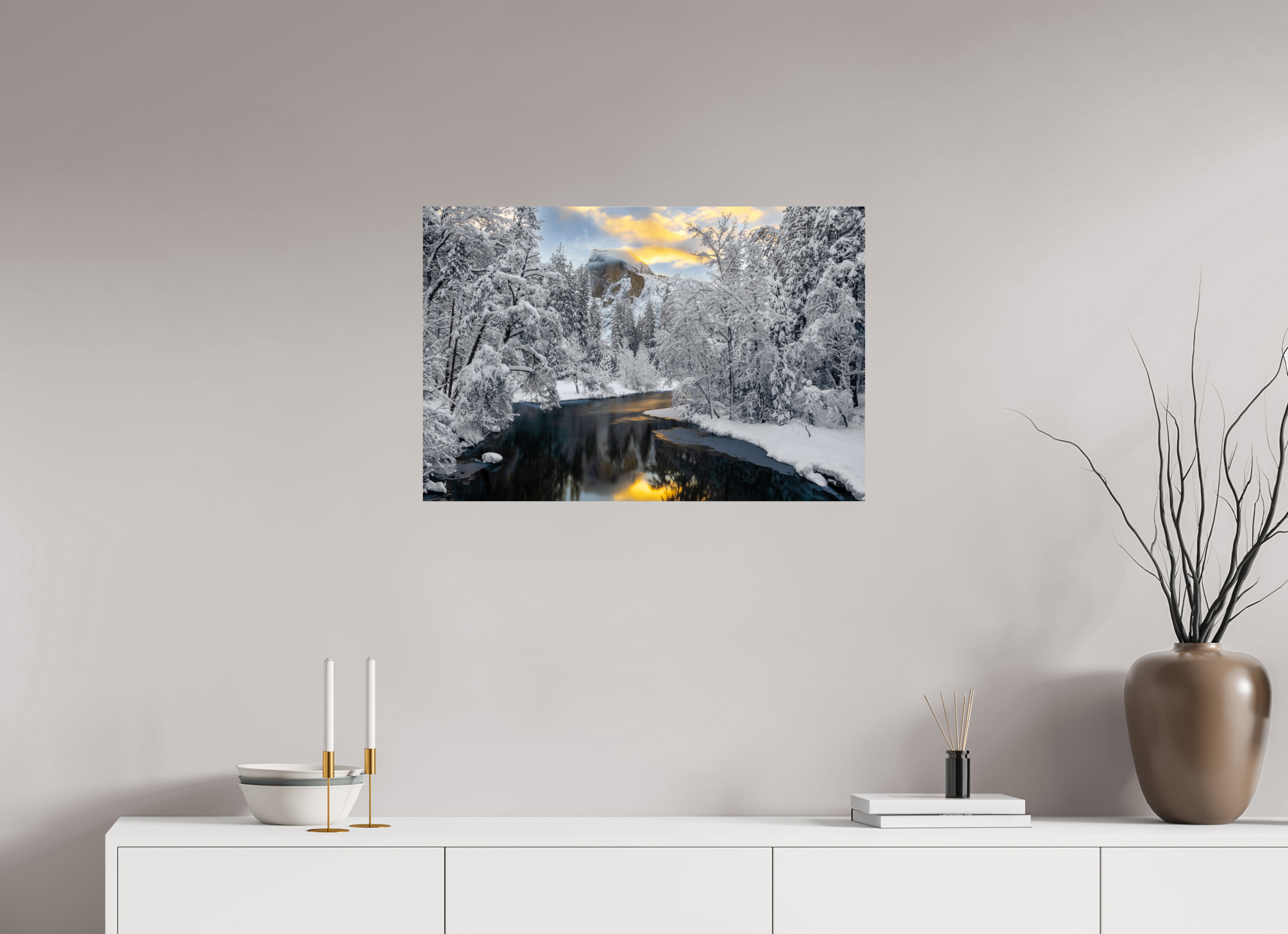 30 x 20″, Fine Art prints Half Dome at Dawn, Sentinel Bridge