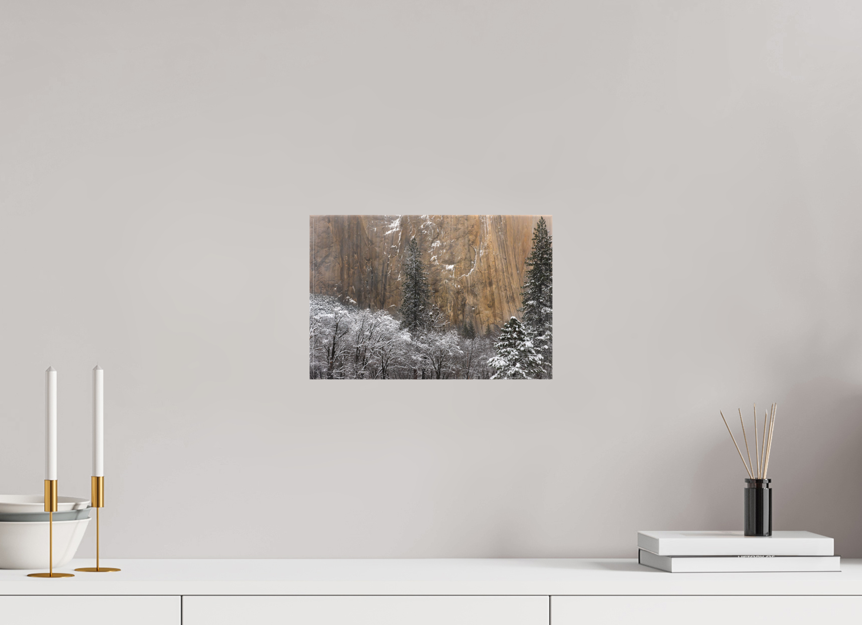 12 x 8″, Canvas El Capitan in Winter, Close