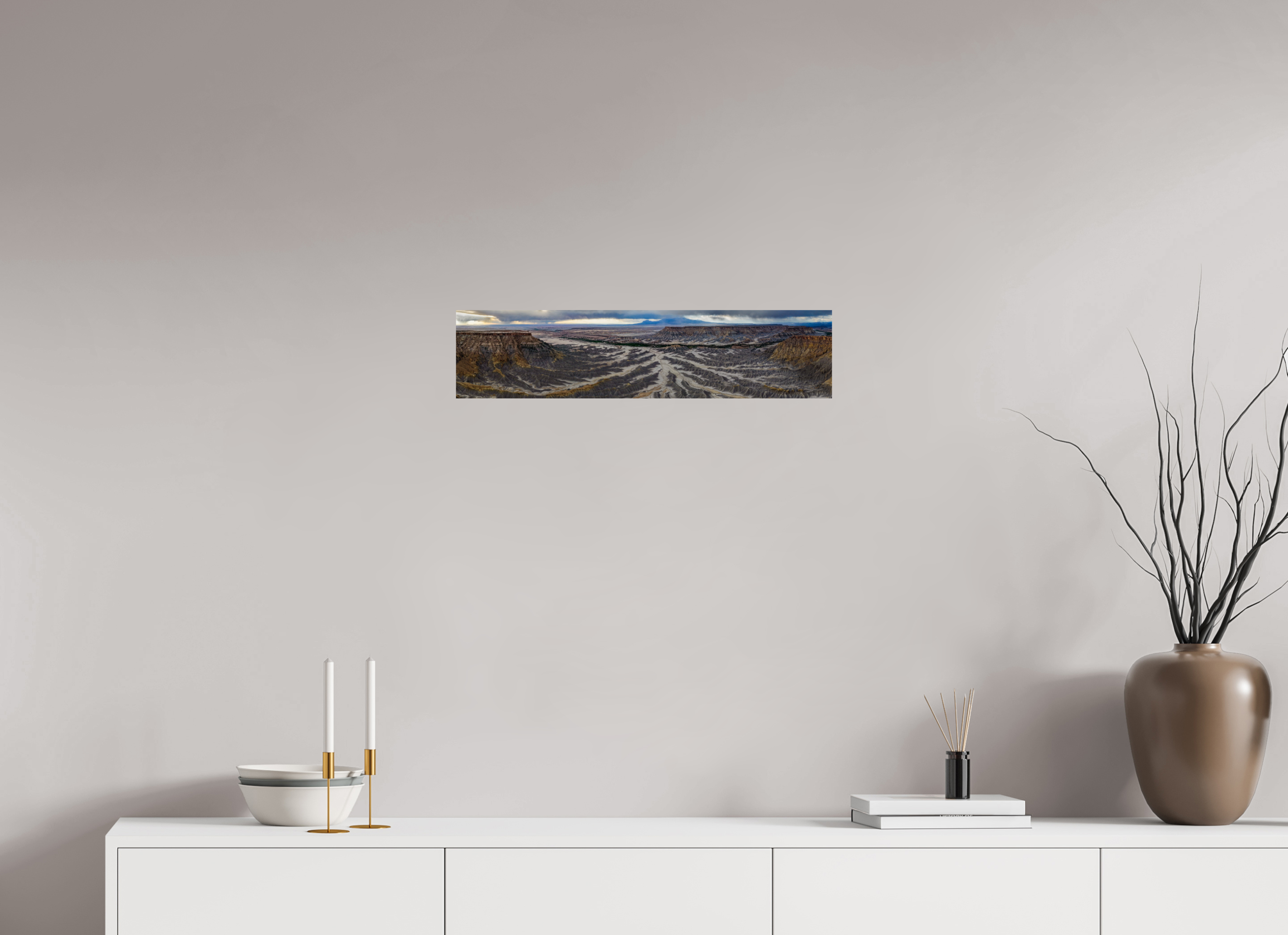 25.5 x 6″, Fine Art prints AERIAL BADLANDS