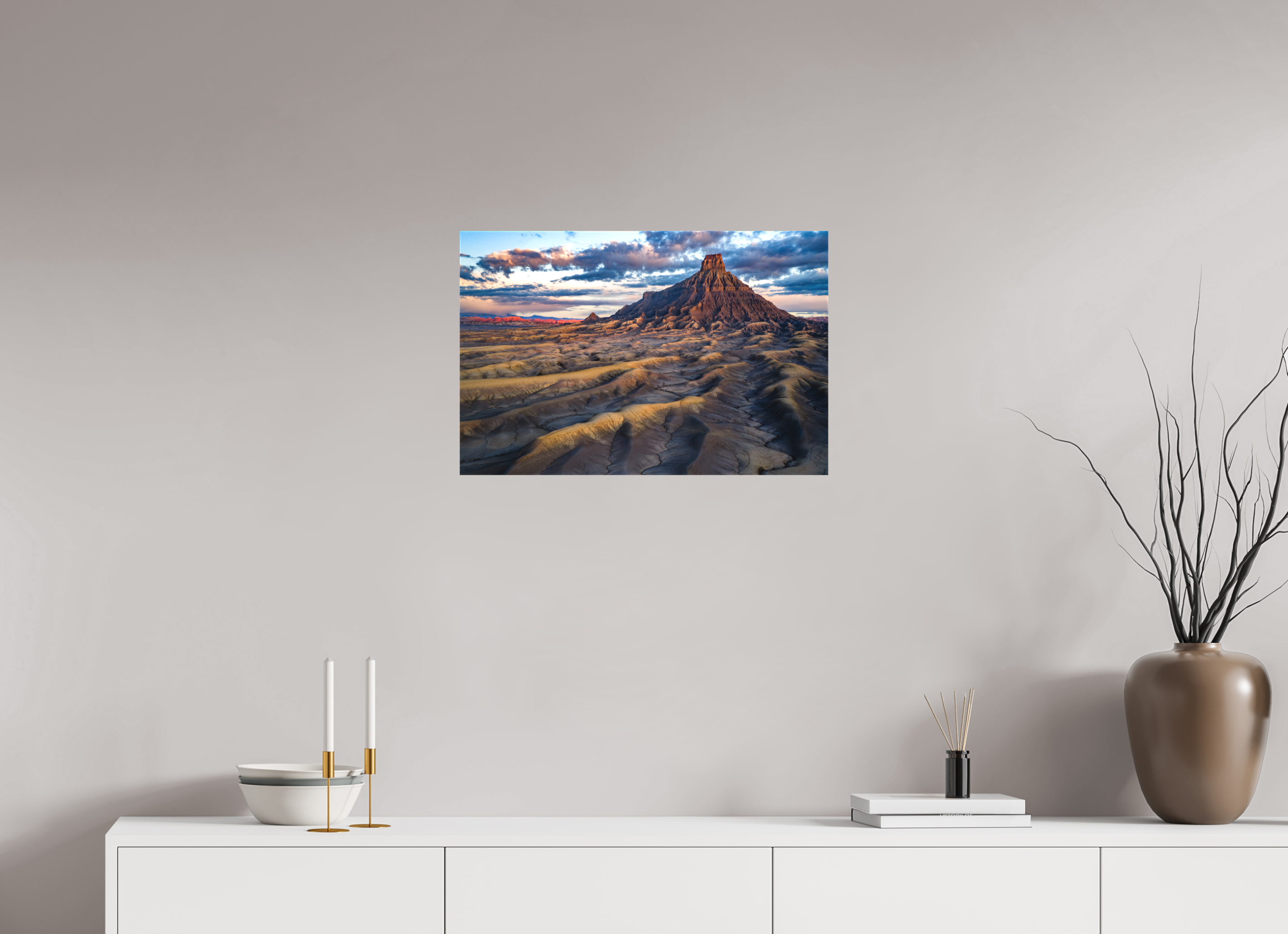 24.4 x 16″, Canvas FACTORY BUTTE AT DAWN