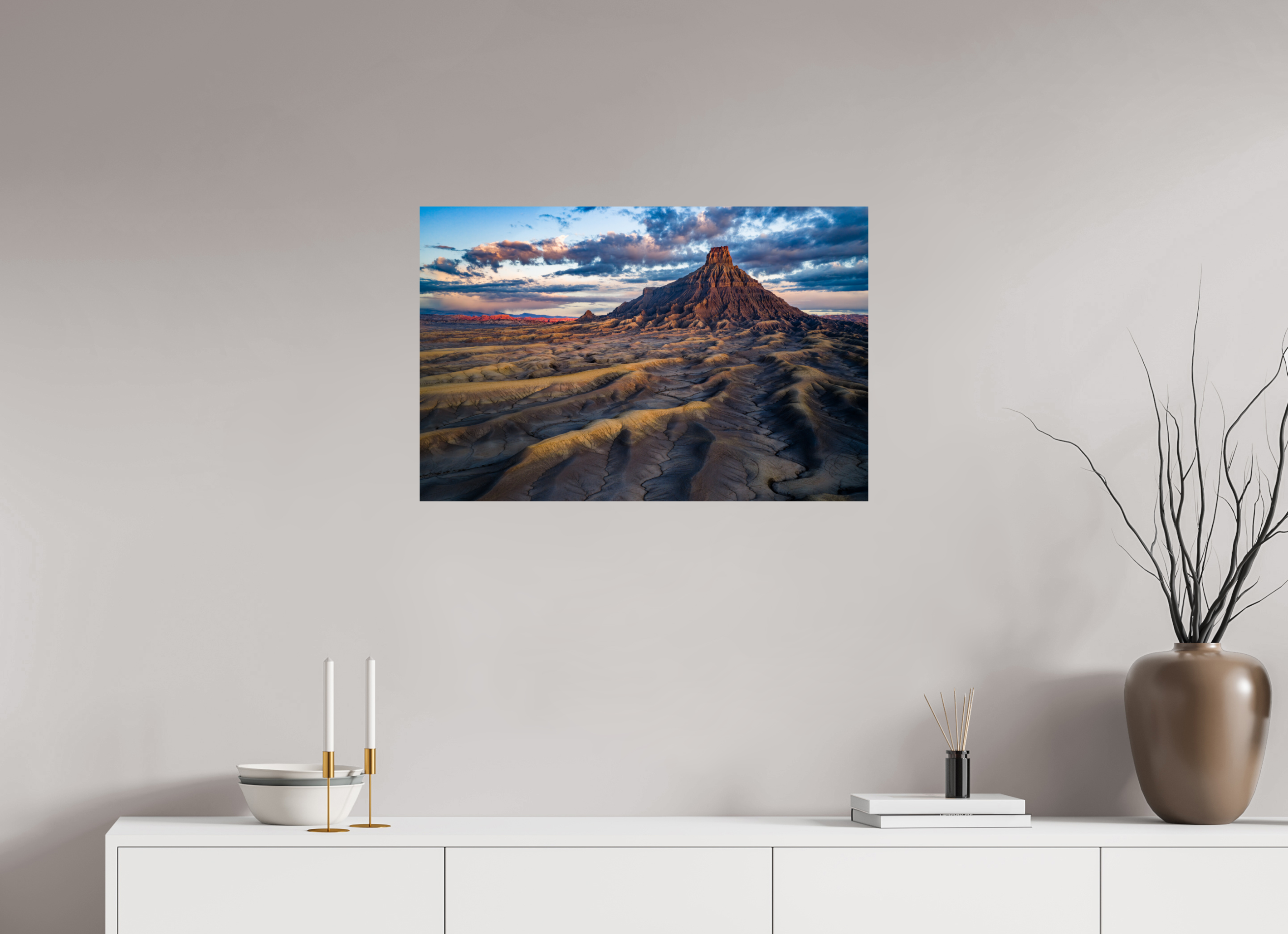 30.4 x 20″, Fine Art prints FACTORY BUTTE AT DAWN