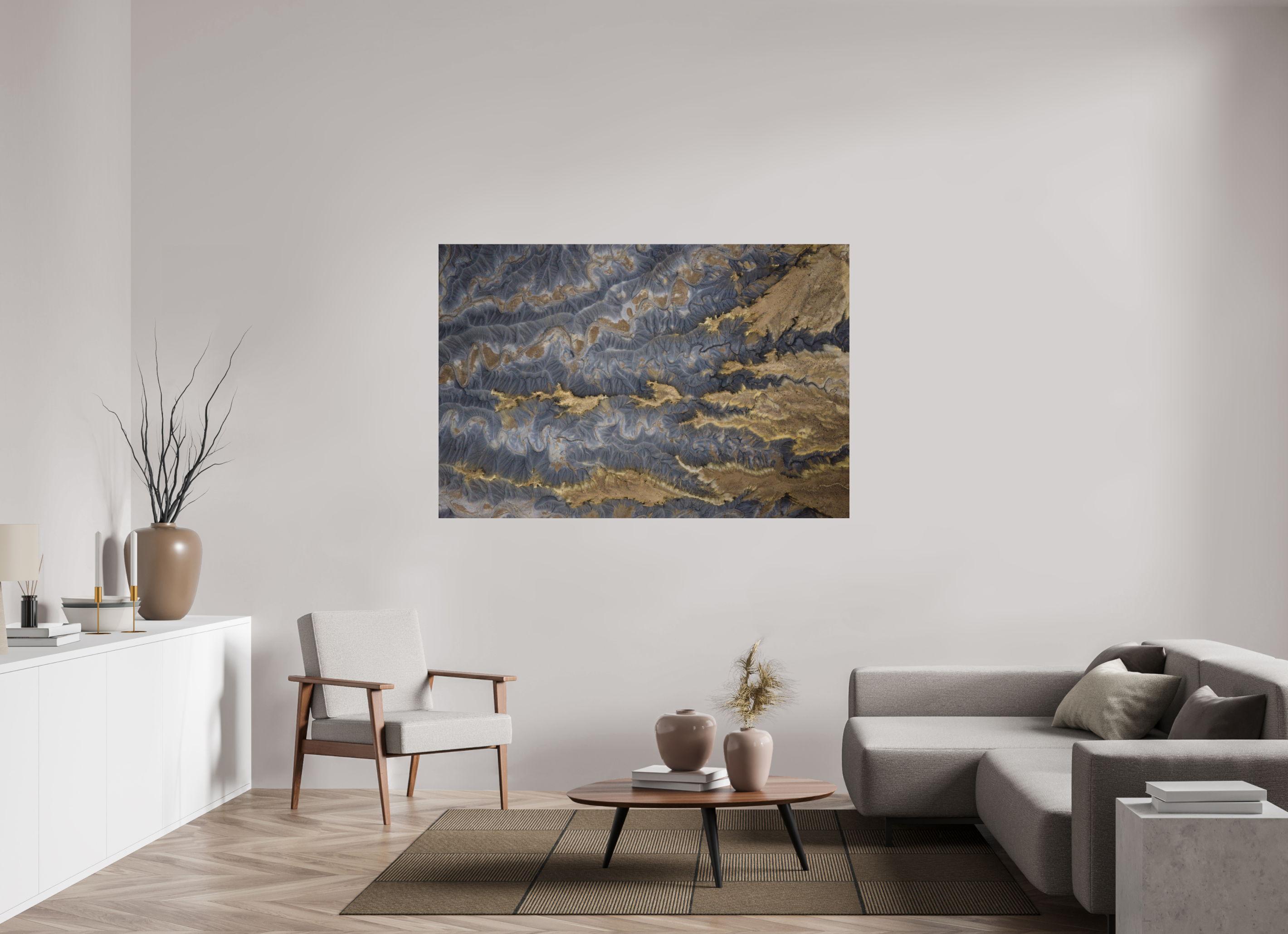 66 x 44″, Metal ERODED EARTH