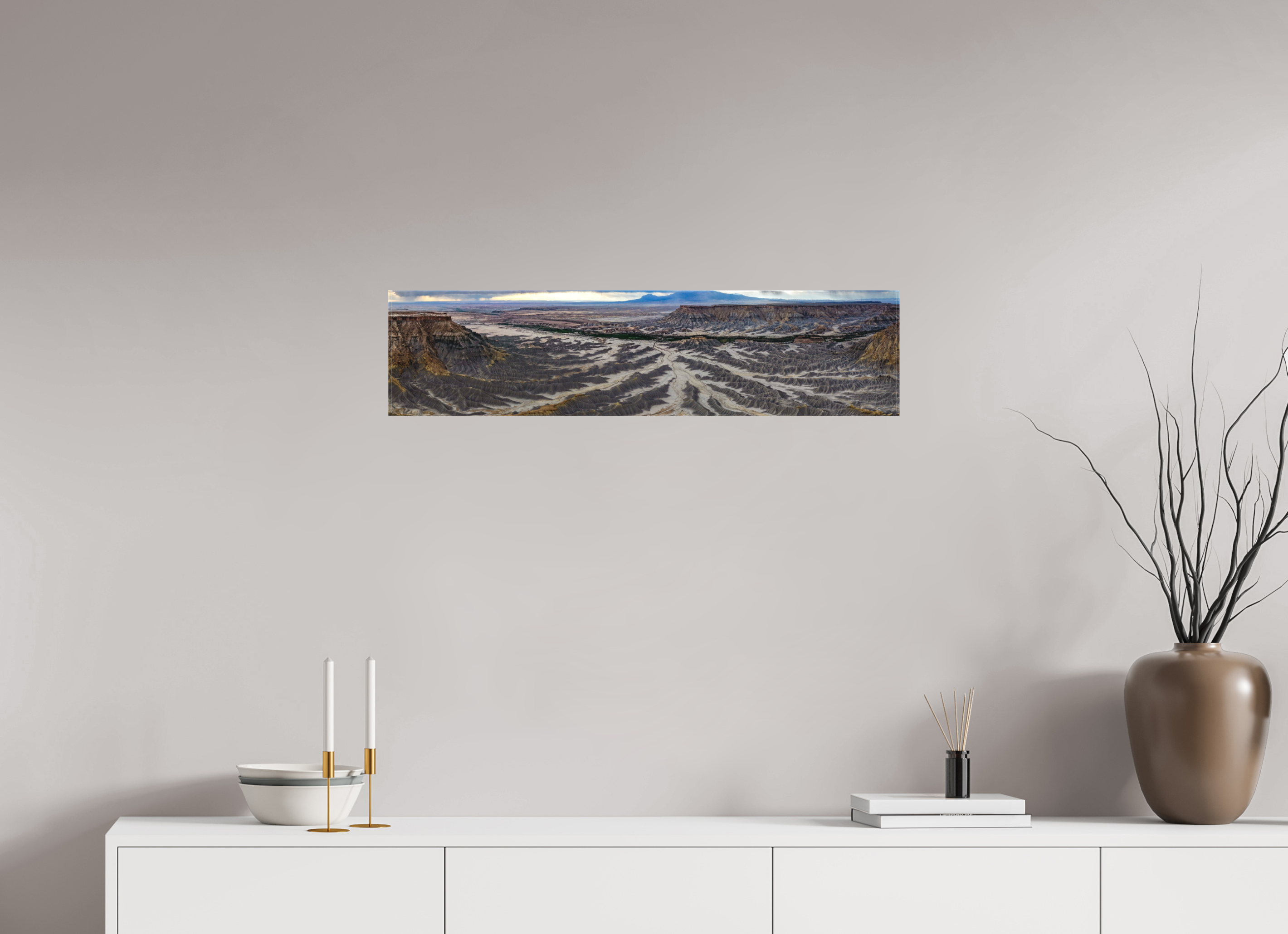 34 x 8″, Canvas AERIAL BADLANDS