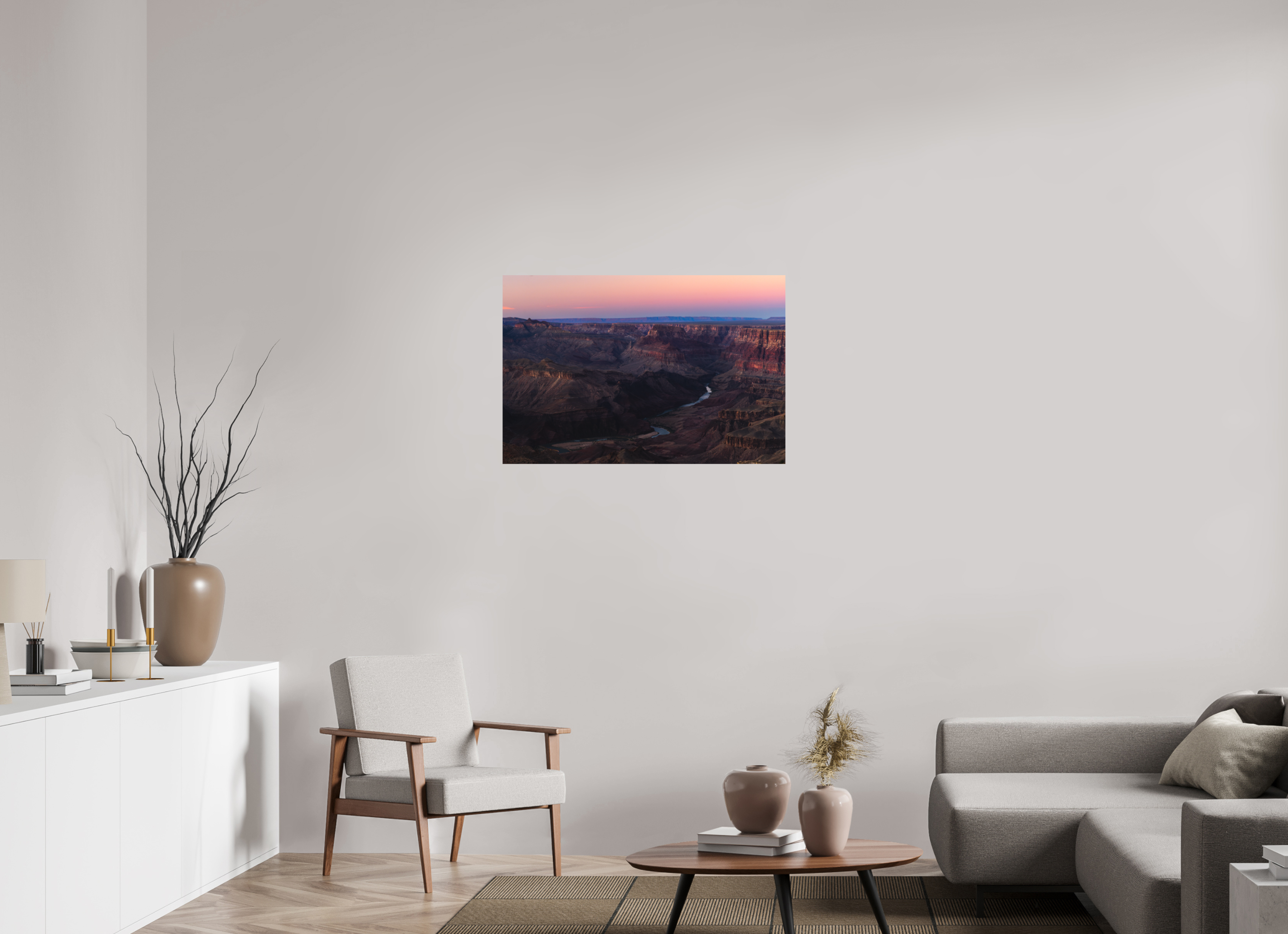 36 x 24″, Metal Grand Canyon River View – Layered Rock Formations Fine Art Print