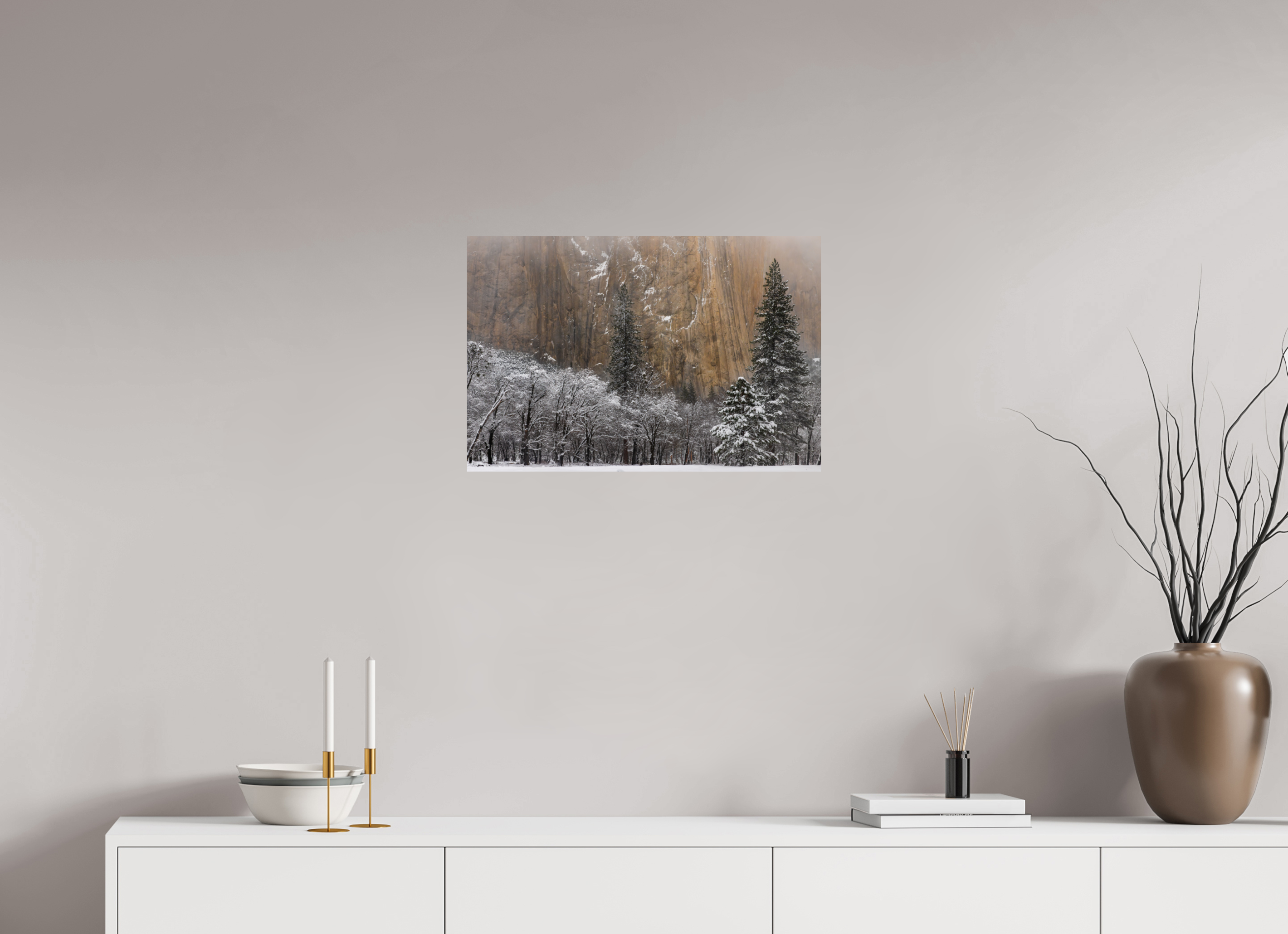 24 x 16″, Fine Art prints El Capitan in Winter, Close