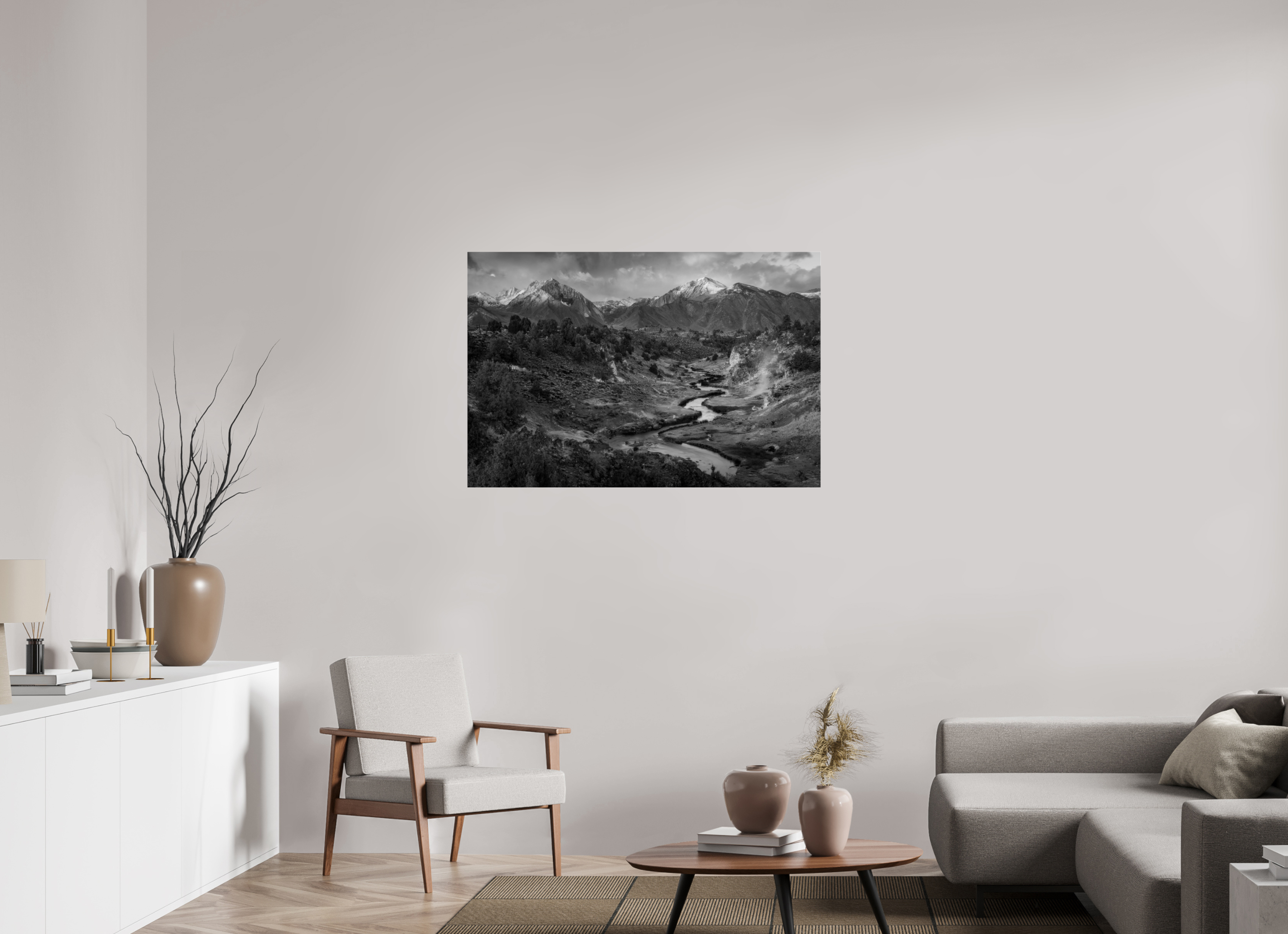 45 x 30″, acrylic Hot Creek Sierra Glow – Eastern Sierra Nevada Fine Art Photography Print