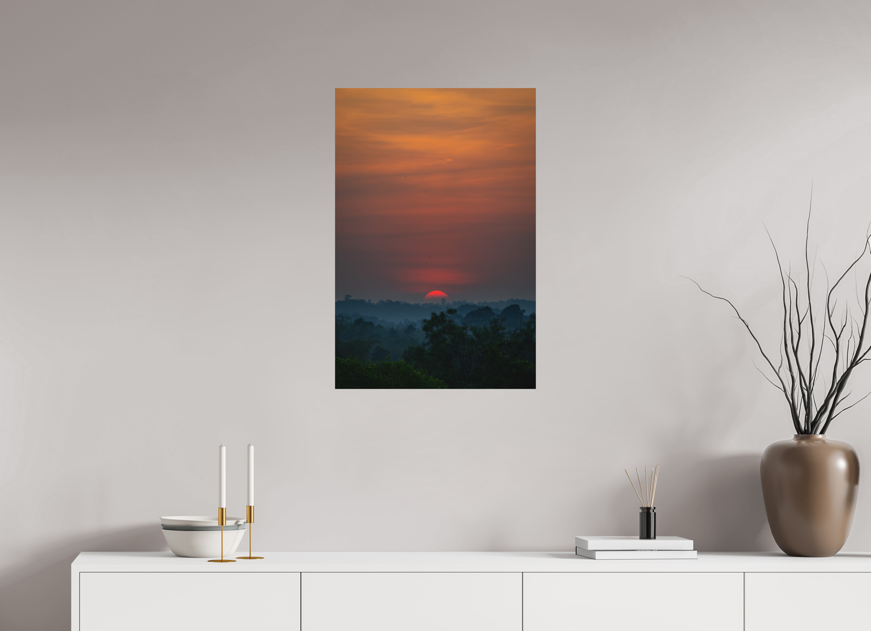 20 x 30″, Metal Rainforest Dawn