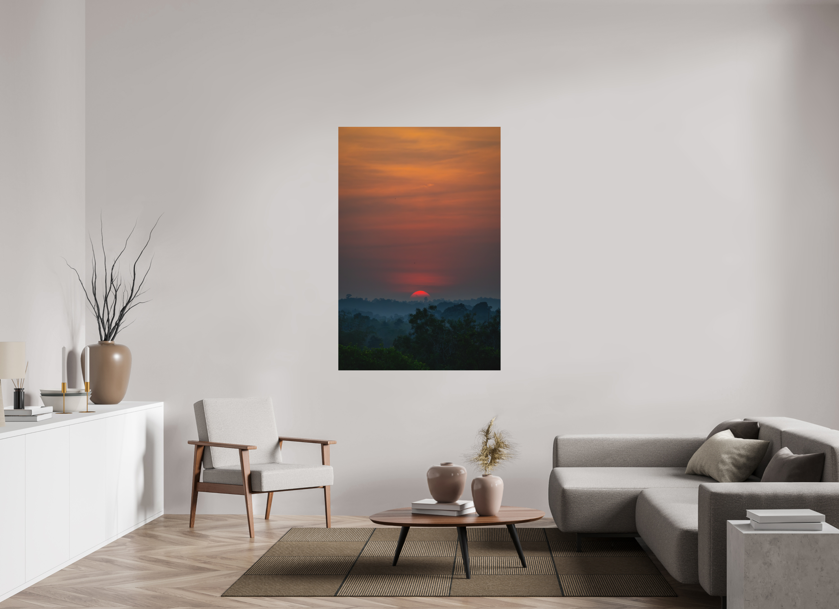 40 x 60″, Metal Rainforest Dawn