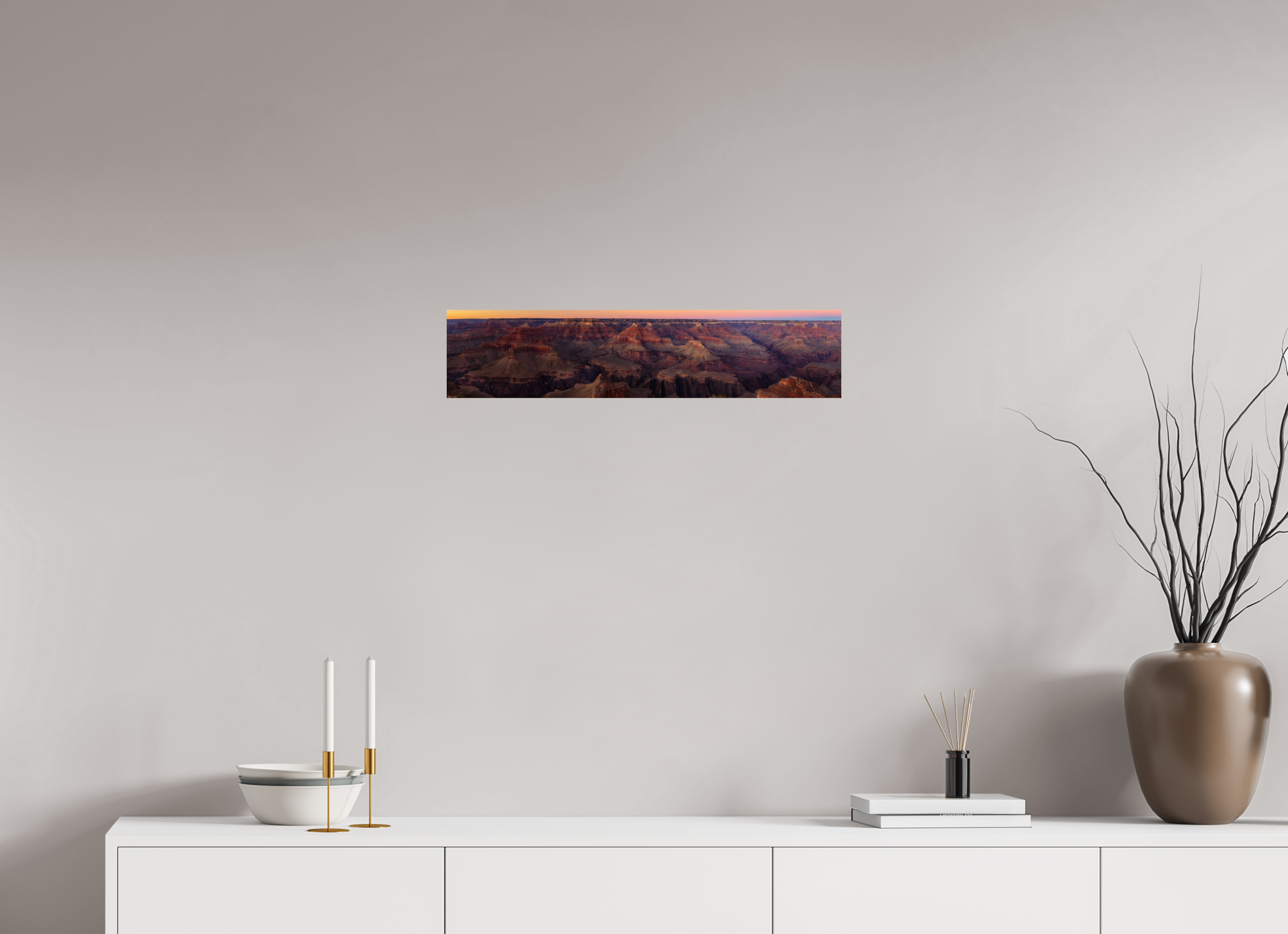 26.8 x 6″, Fine Art prints Grand Canyon Panorama – Wide Format Sunset Photography Print