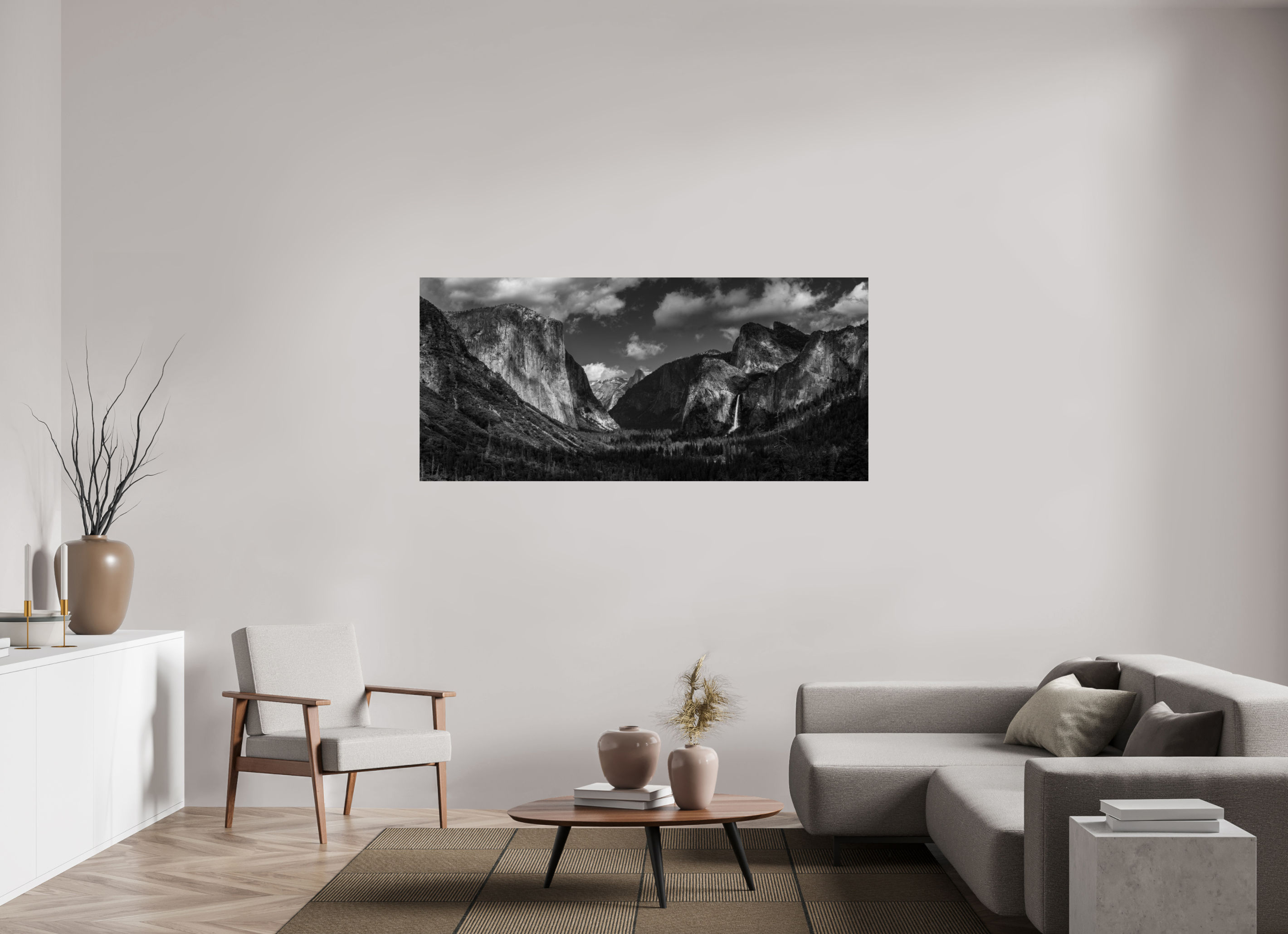 70.5 x 32″, Fine Art prints tunnel view, silver