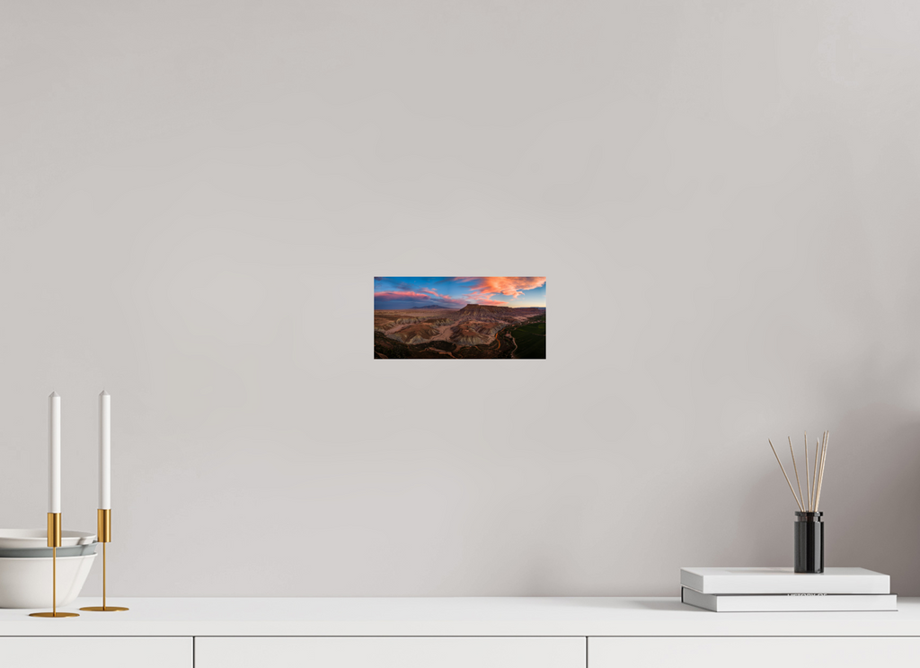 8.4 x 4″, Fine Art prints Last light over the Badlands