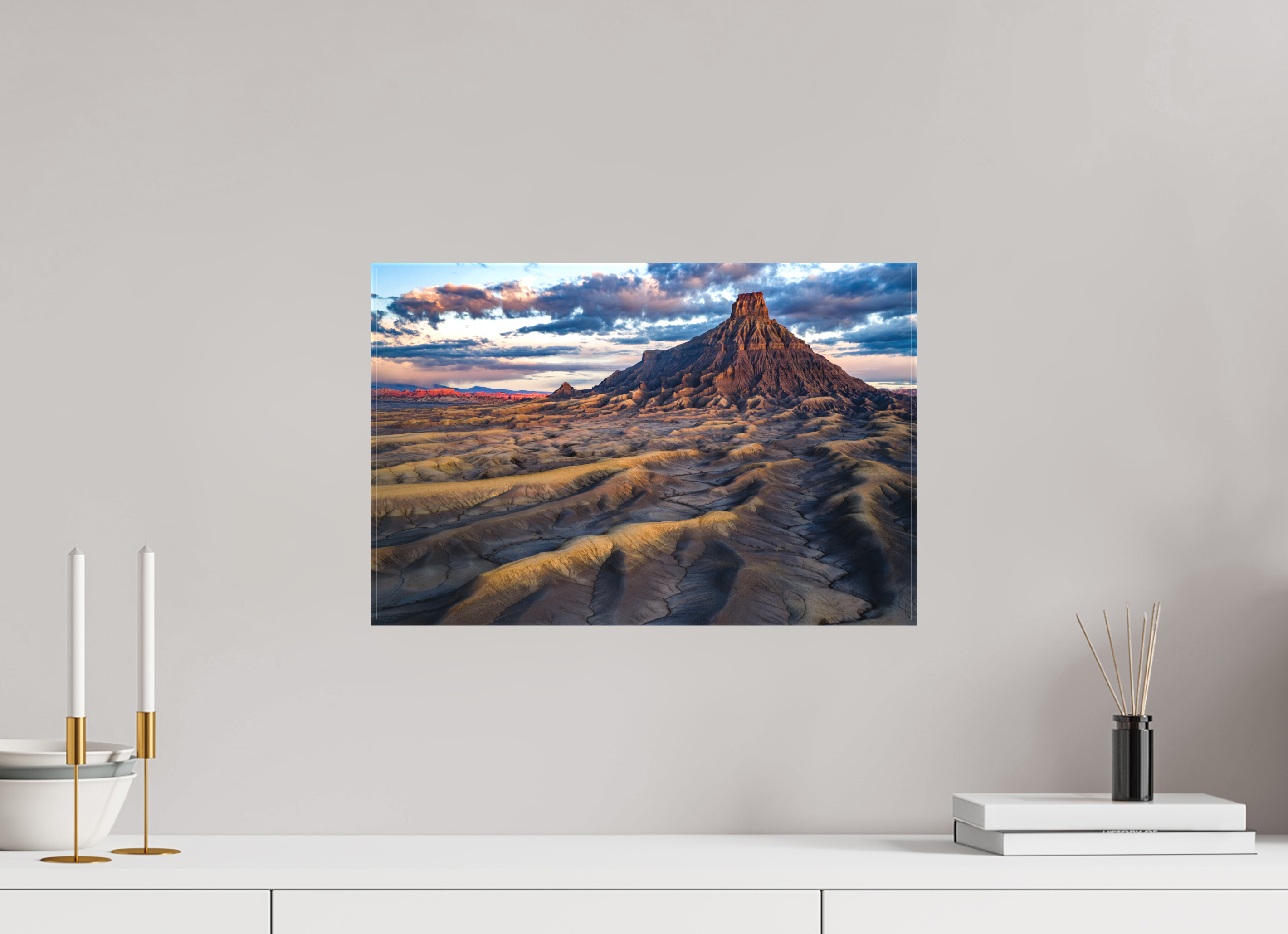 18.3 x 12″, Canvas FACTORY BUTTE AT DAWN
