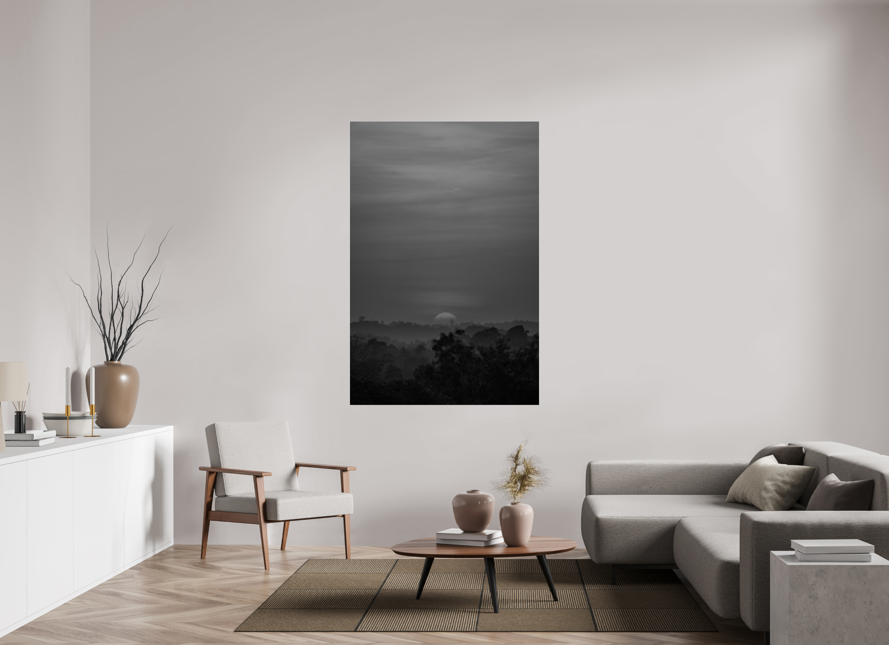 44 x 66″, acrylic Rainforest Dawn