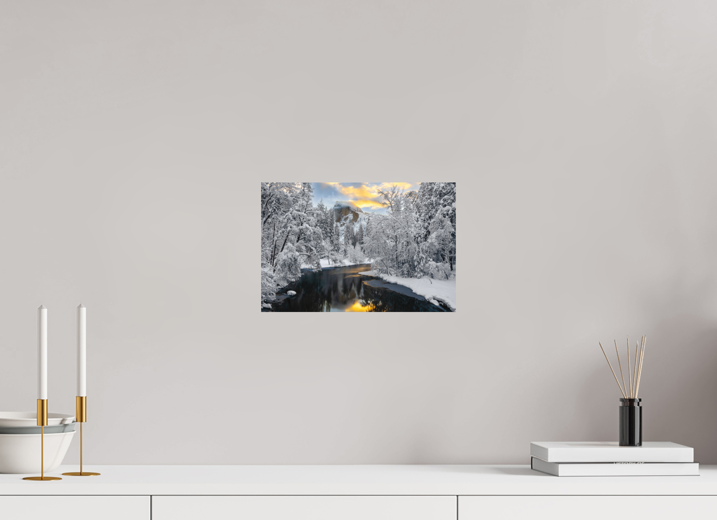 12 x 8″, Metal Half Dome at Dawn, Sentinel Bridge