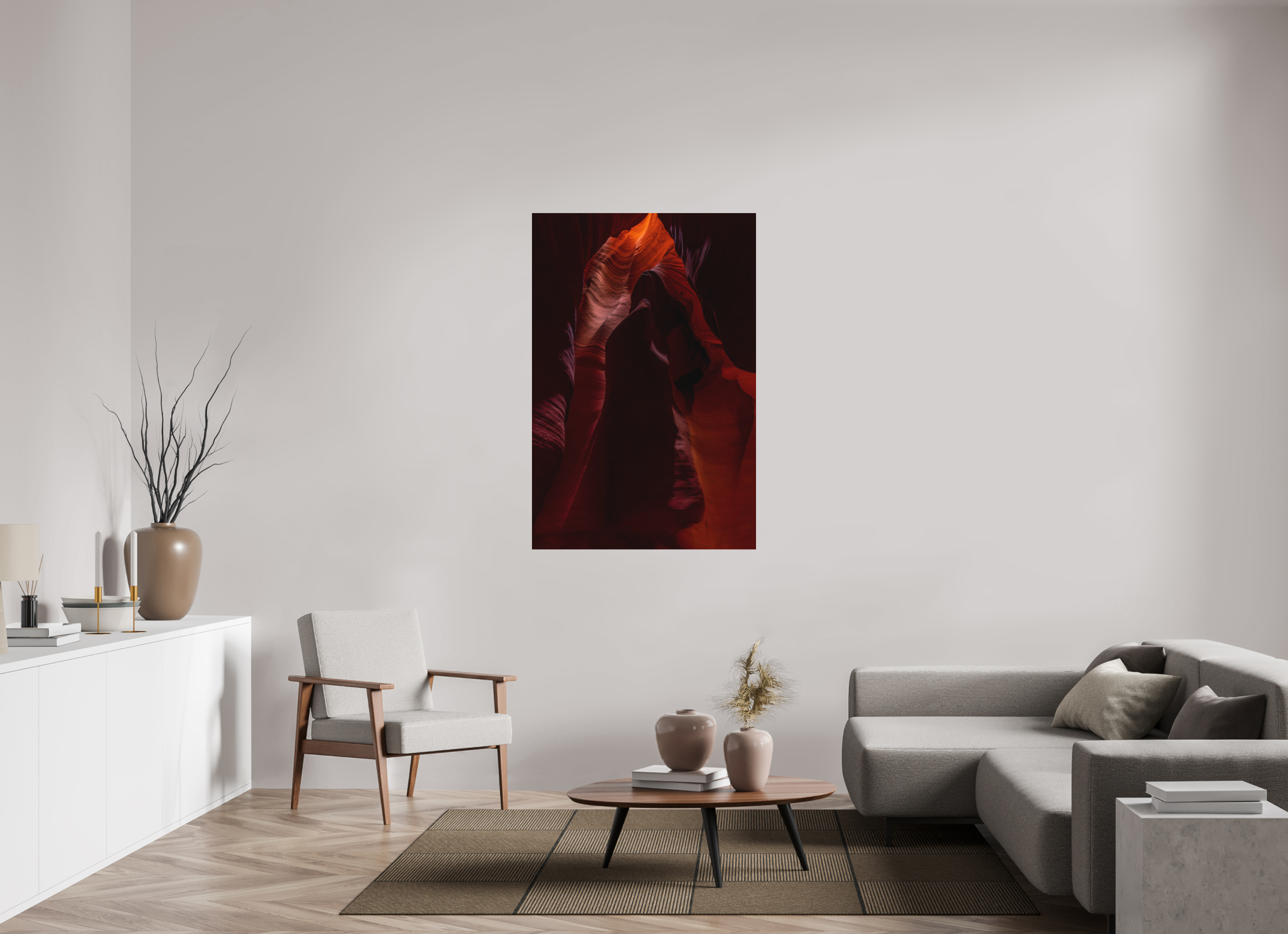 36 x 54″, Metal Slot Canyon Glow – Antelope Canyon Fine Art Photography Print