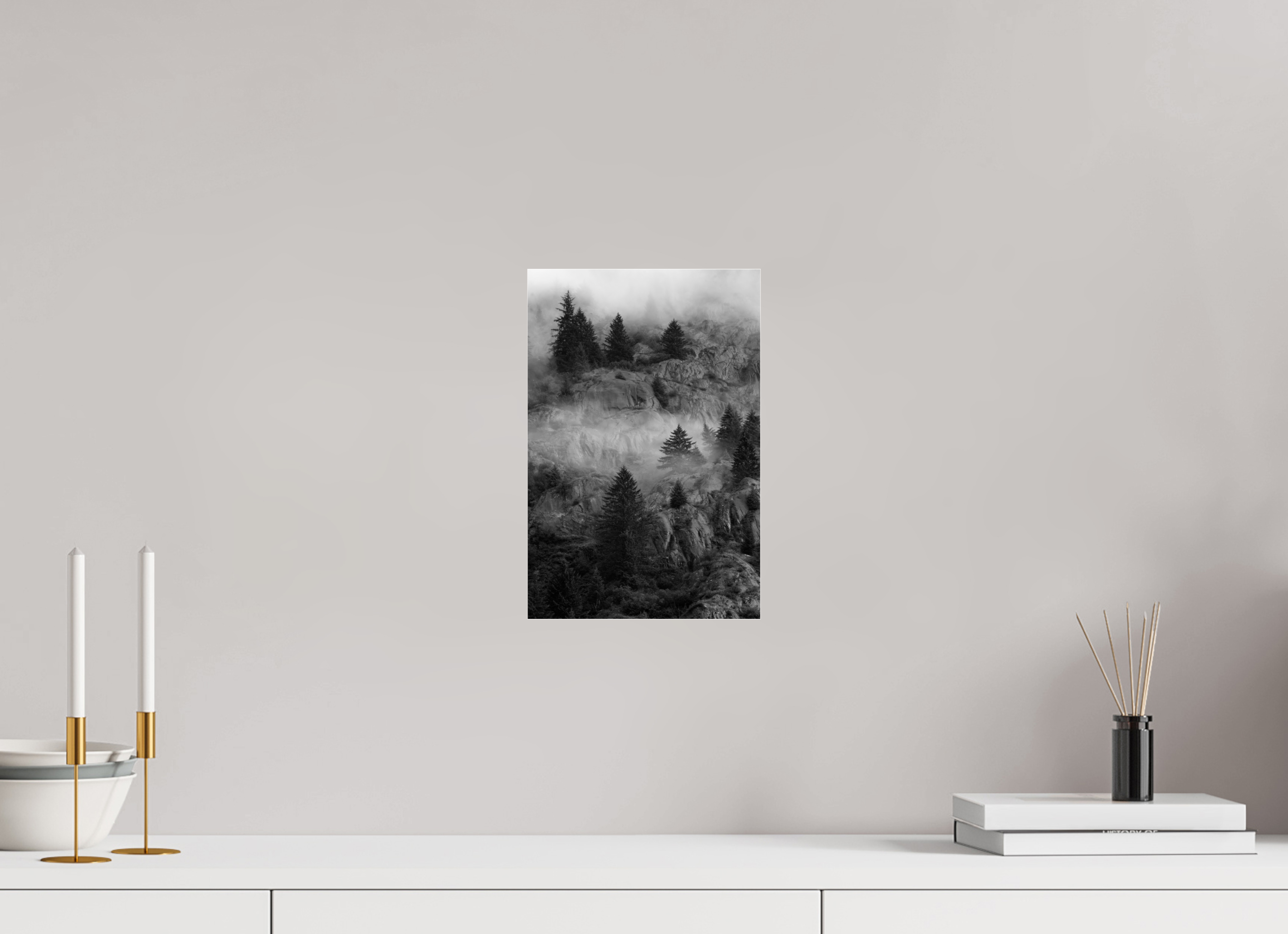 8 x 12″, acrylic Cloud forest