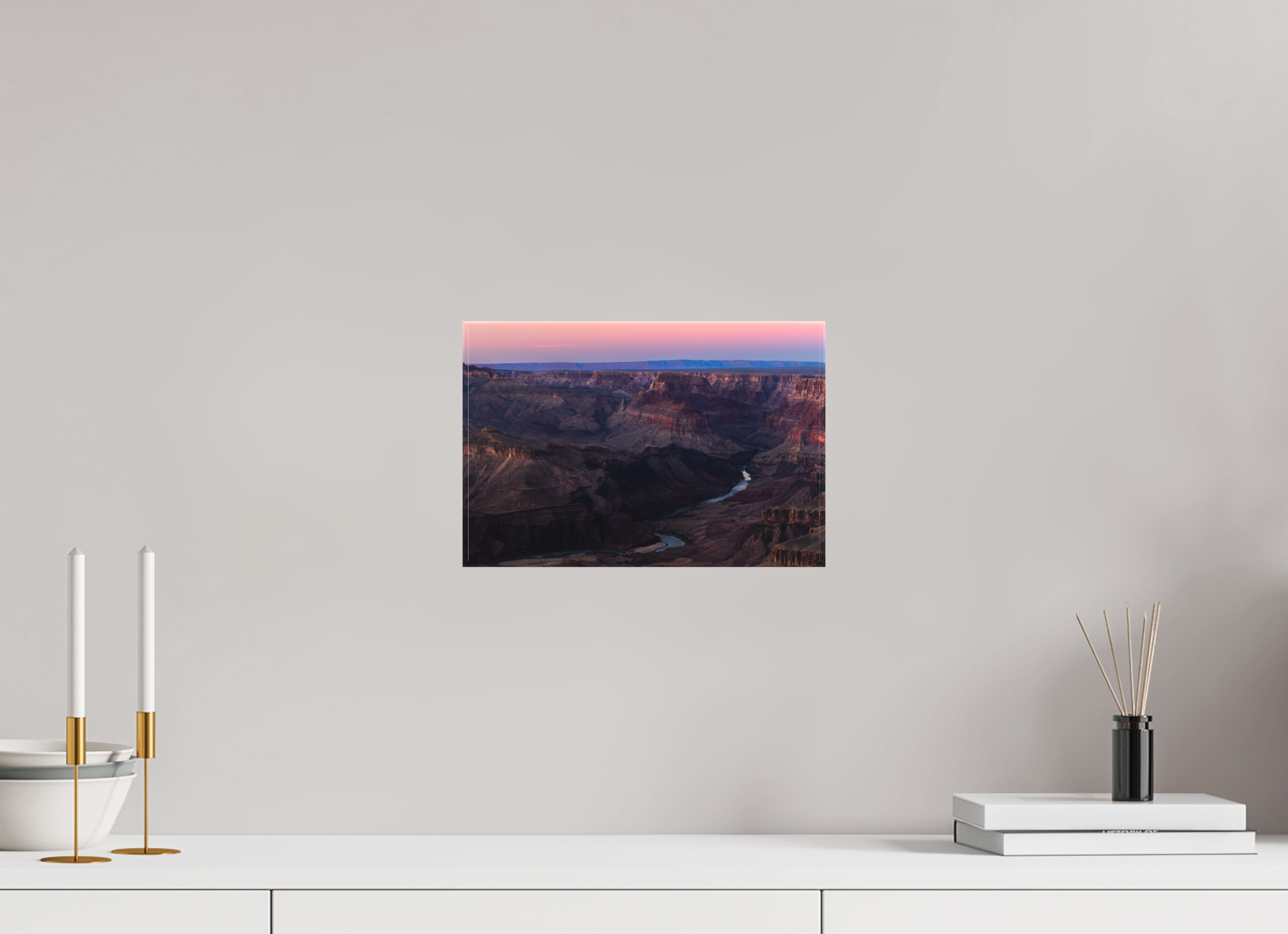 12 x 8″, Canvas Grand Canyon River View – Layered Rock Formations Fine Art Print